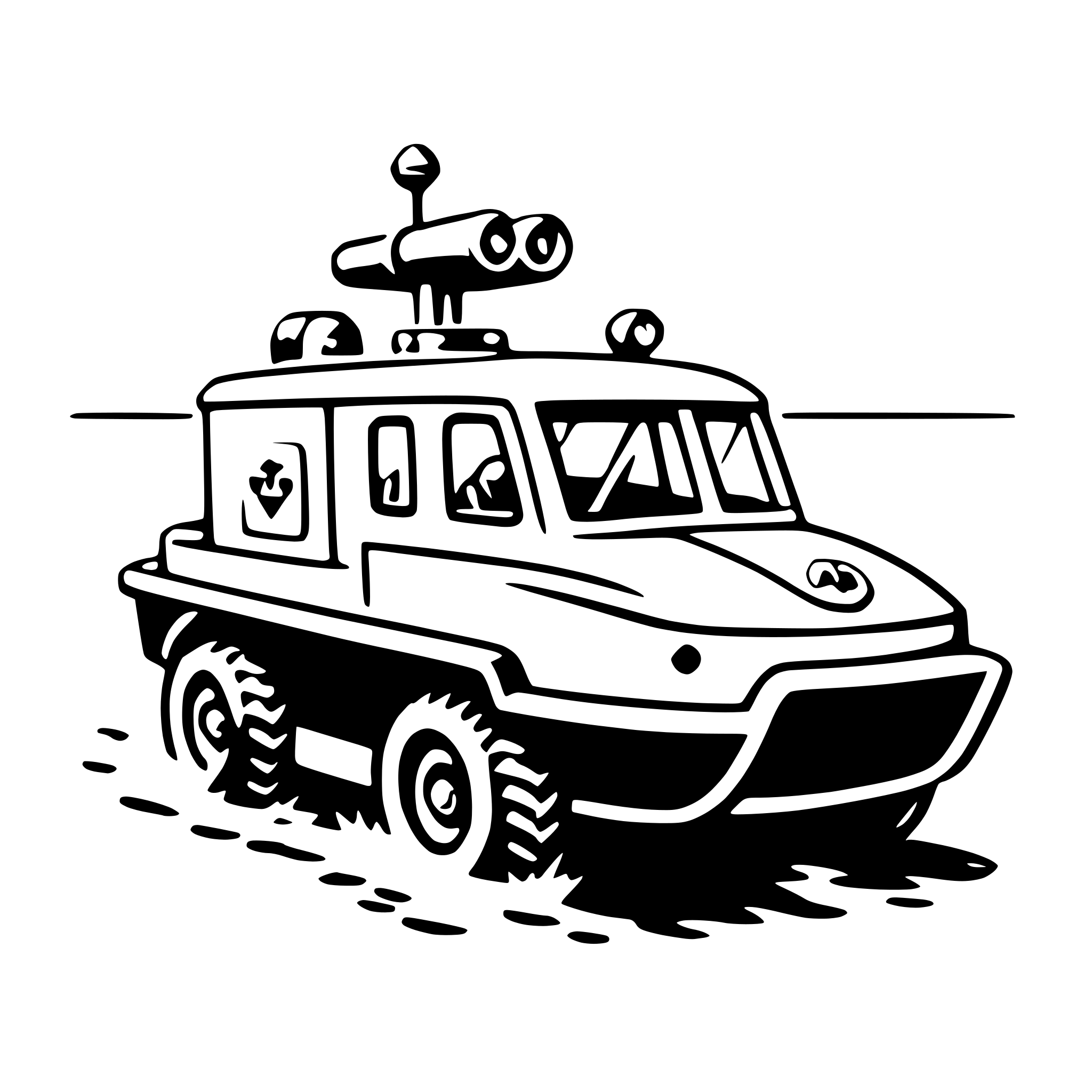 AI-generated SVG of 'amphibious vehicle'