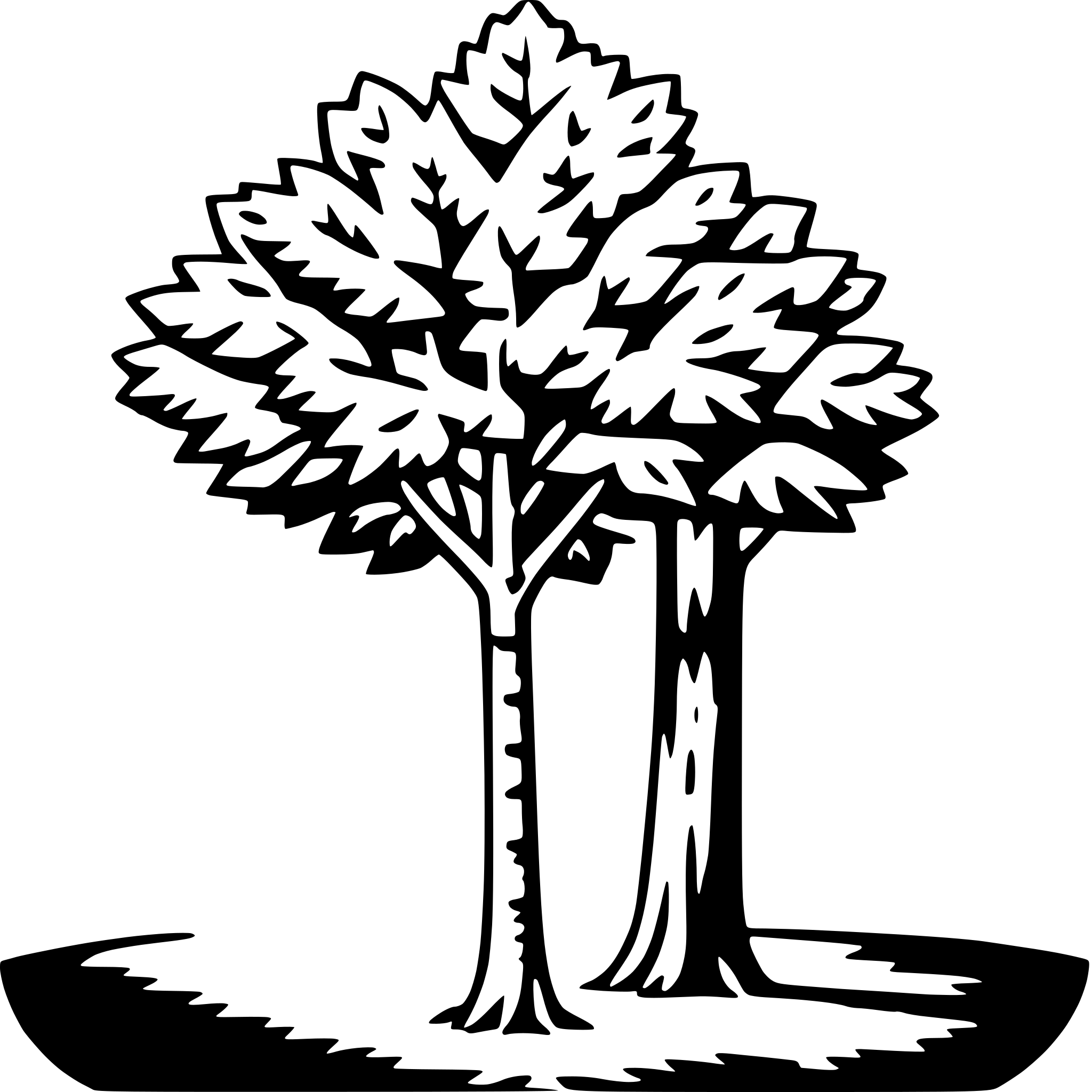 AI-generated SVG of a hornbeam tree
