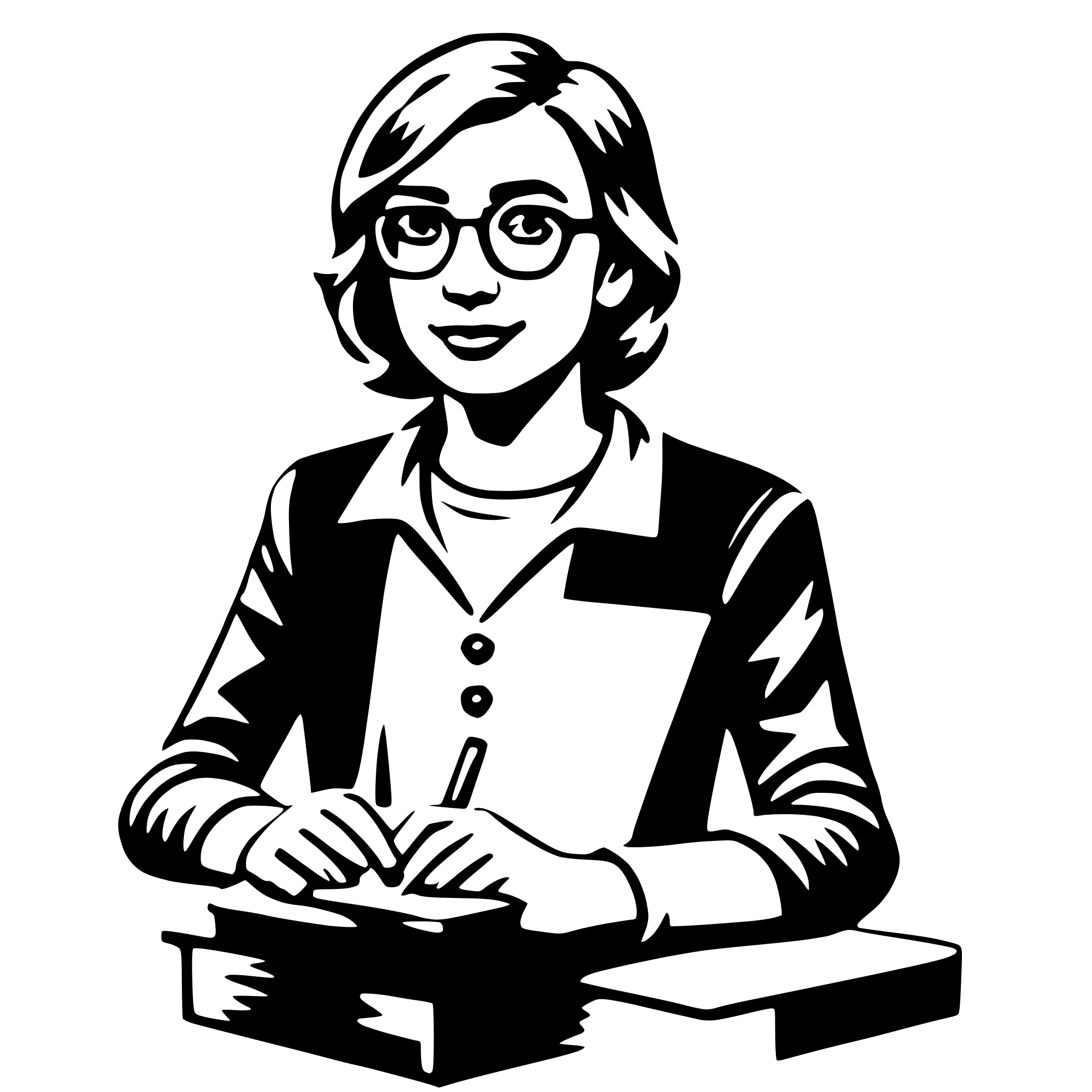 AI-generated SVG of a teacher