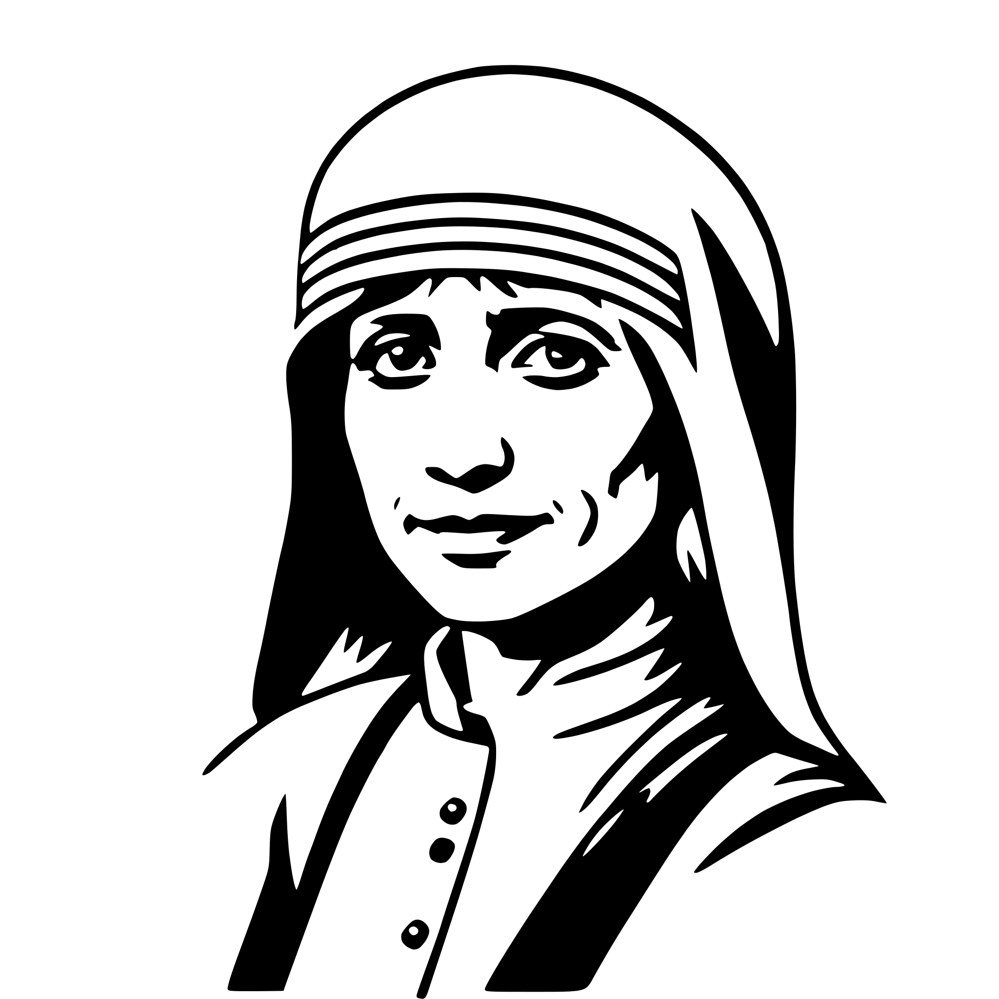 AI-generated SVG of a mother teresa
