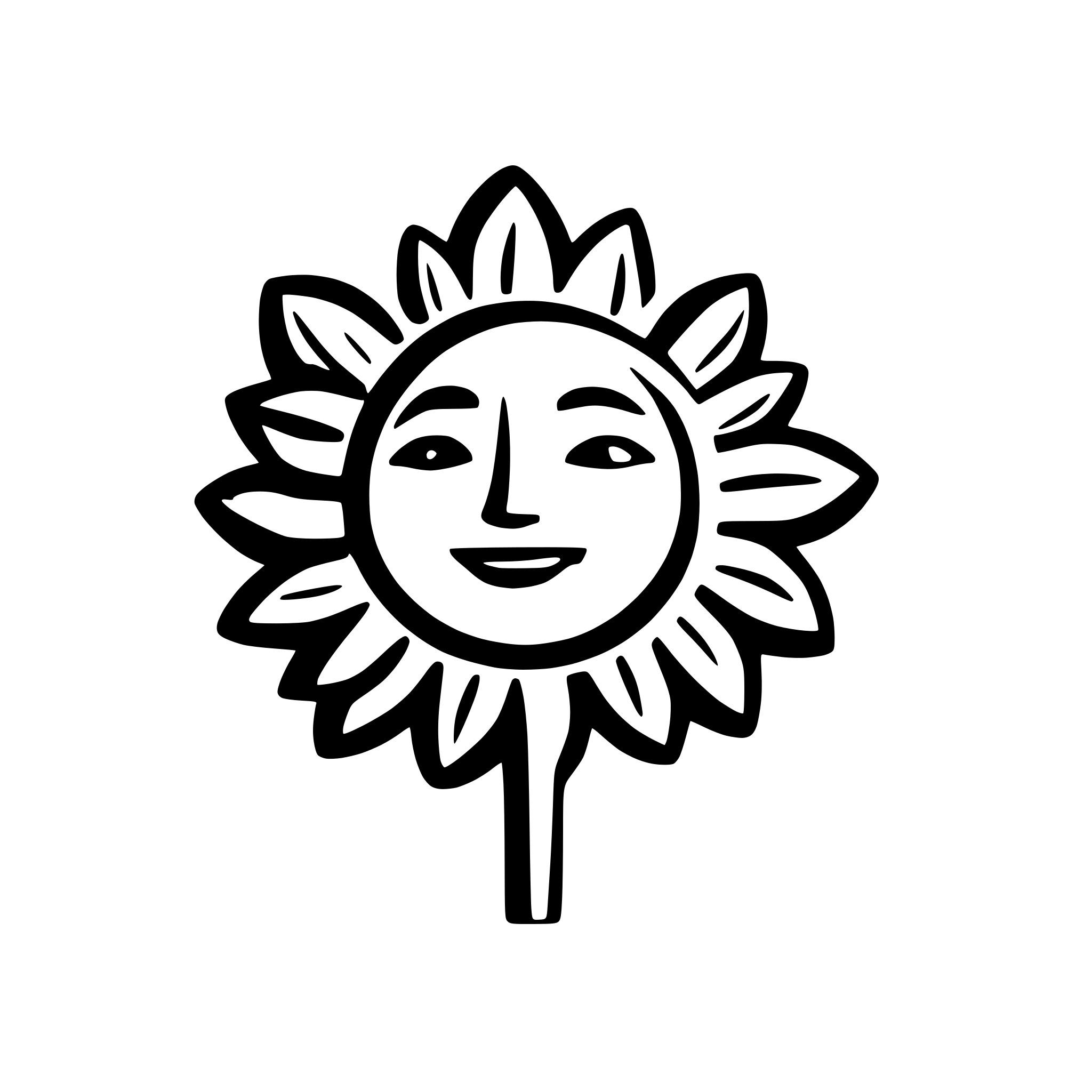 AI-generated SVG of 'hand drawn sun flower icon'