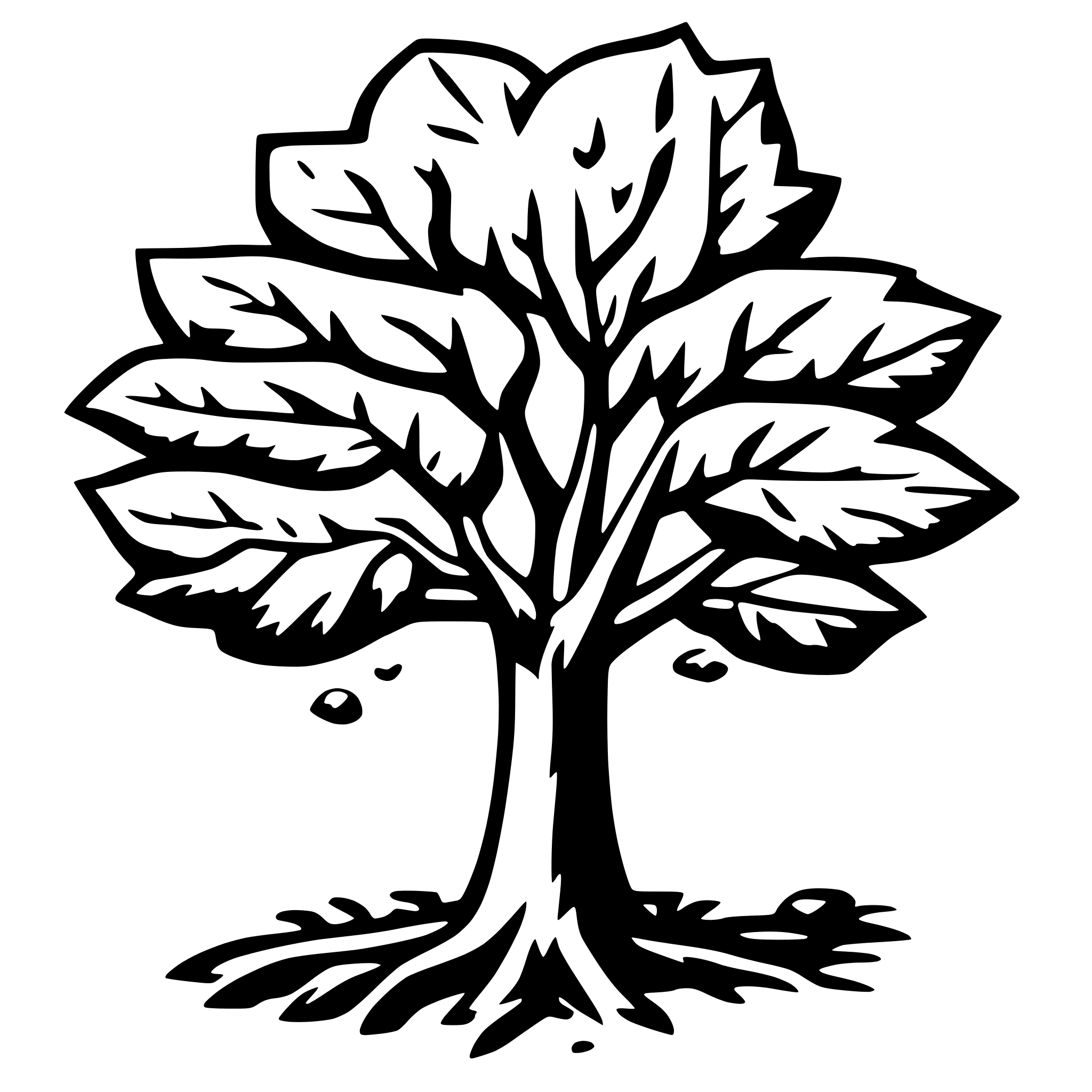 AI-generated SVG of 'tree leave'