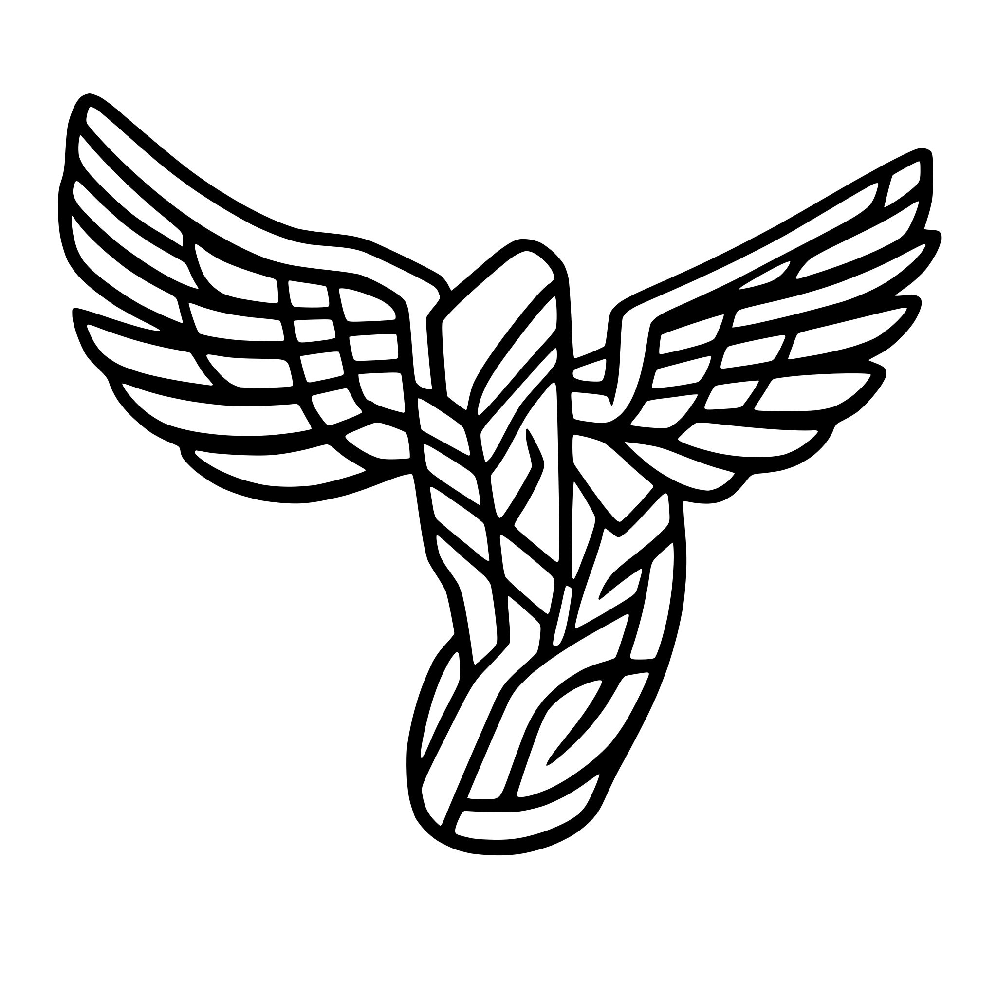 AI-generated SVG of a Design a sleek and modern logo for Talaria, a discussion post app named after the winged sandals of Hermes, the messenger of the gods. The logo should incorporate the following elements: A wing motif to represent speed, freedom, and agility. A message bubble subtly integrated within the design, symbolizing communication and discussion. The design should be minimalist, balancing elegance with functionality, ensuring the logo works at small sizes and maintains clarity. Use smooth curves and flowin