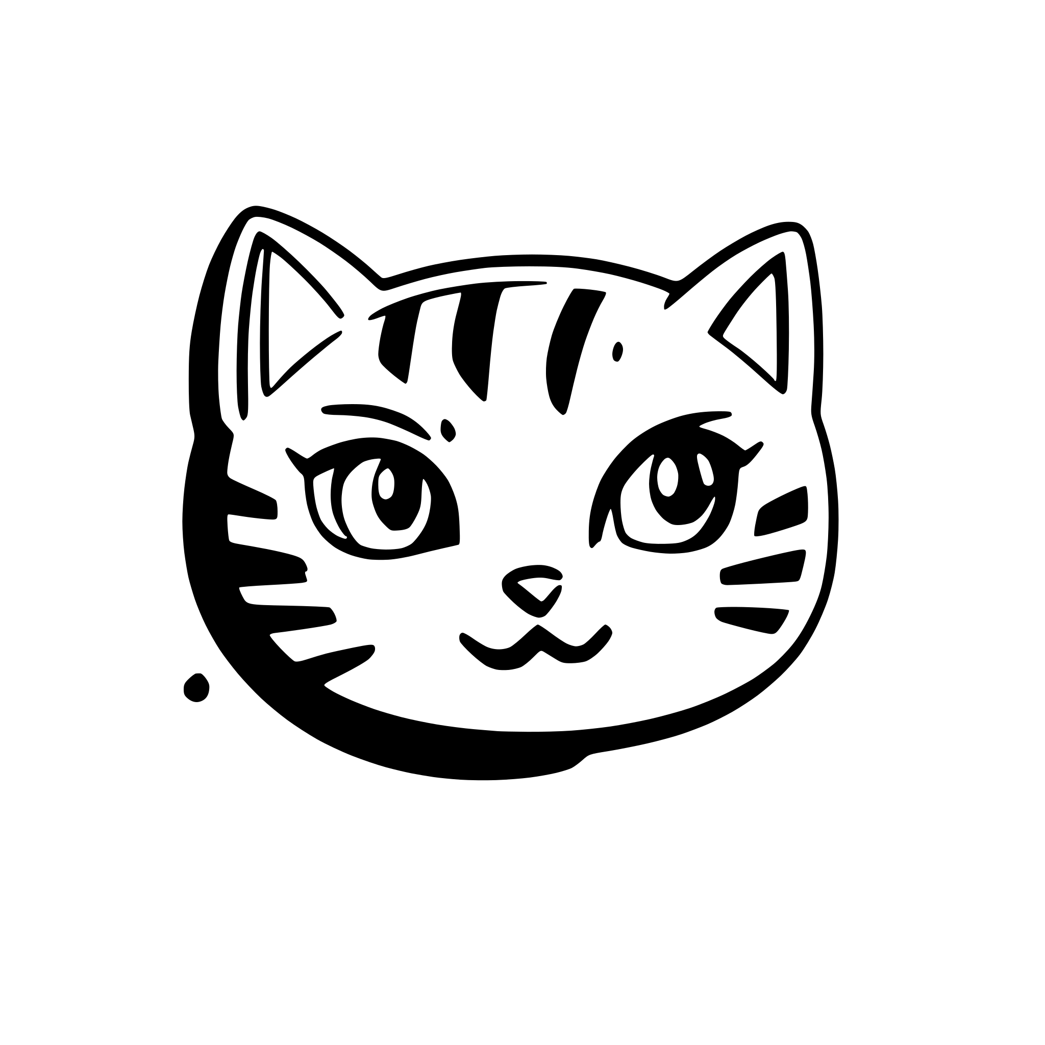 AI-generated SVG of a cat tabby Its eyes are closed (making a please eye)and its nose is pink. The background is blurred, making the cat the focal point of the image. The color is white, while there are a exclave a circle in ear to face which color orange in a front facing AI-generated SVG of a cat tabby Its eyes are closed (making a please eye)and its nose is pink. The background is blurred, making the cat the focal point of the image. The color is white, while there are a exclave a circle in ear to face which color orange in a front facing