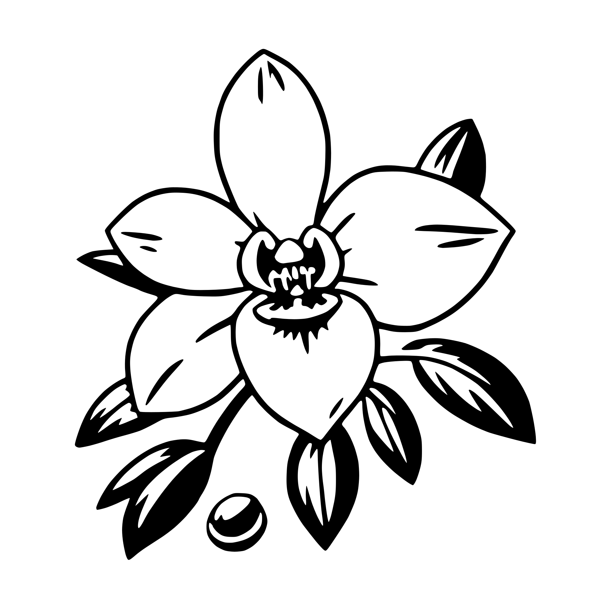 AI-generated SVG of a orchid