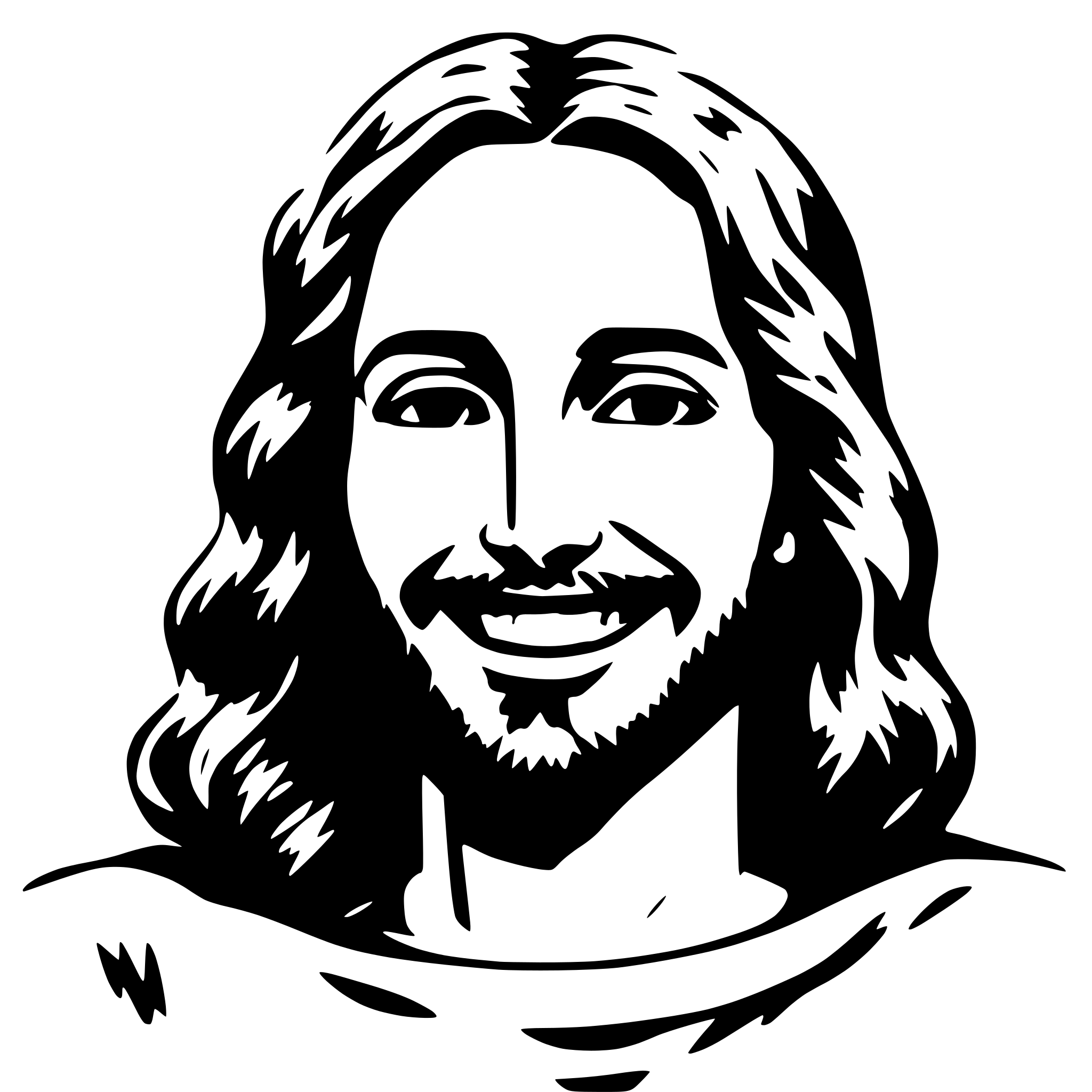 AI-generated SVG of 'jesus smiling'