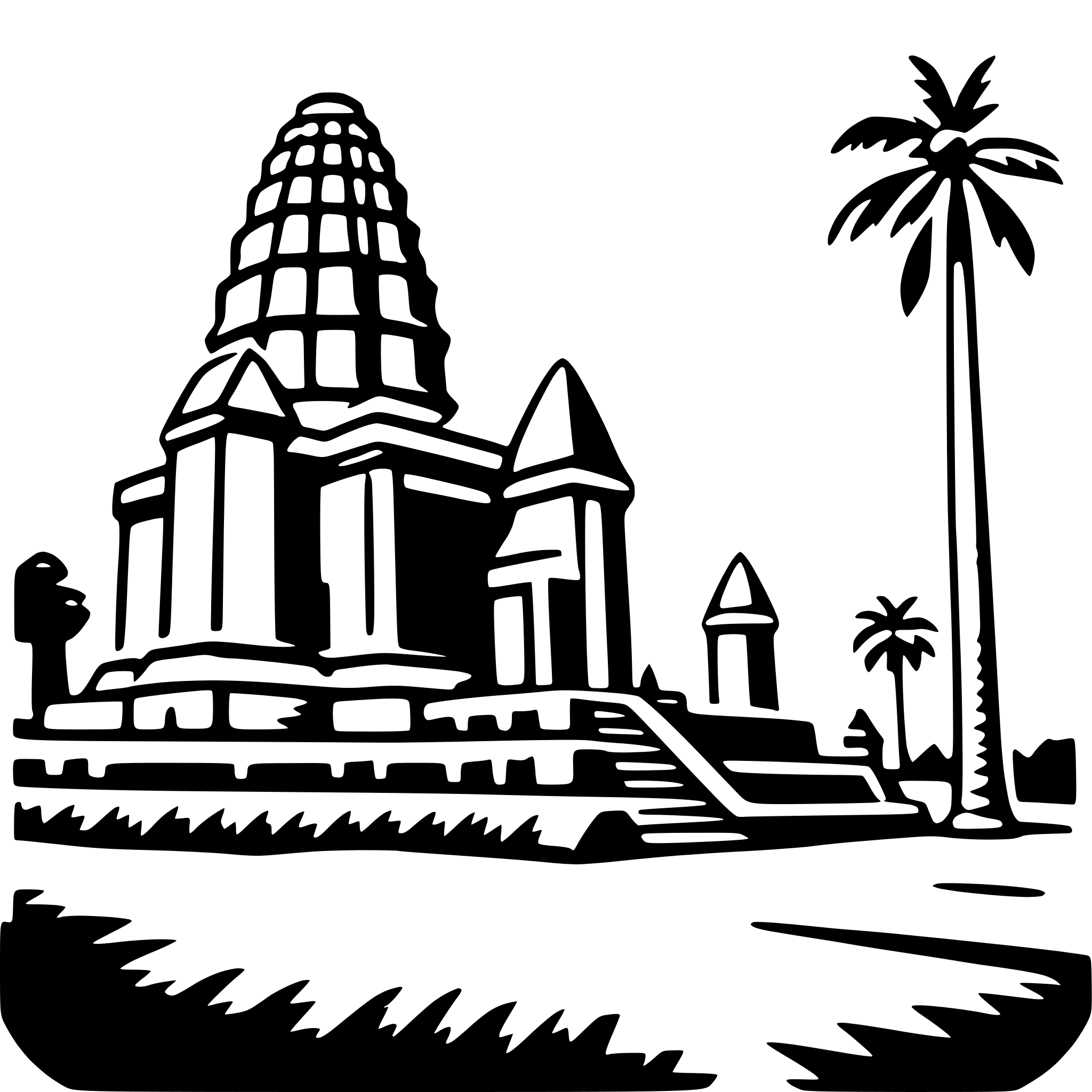 AI-generated SVG of a angkor wat