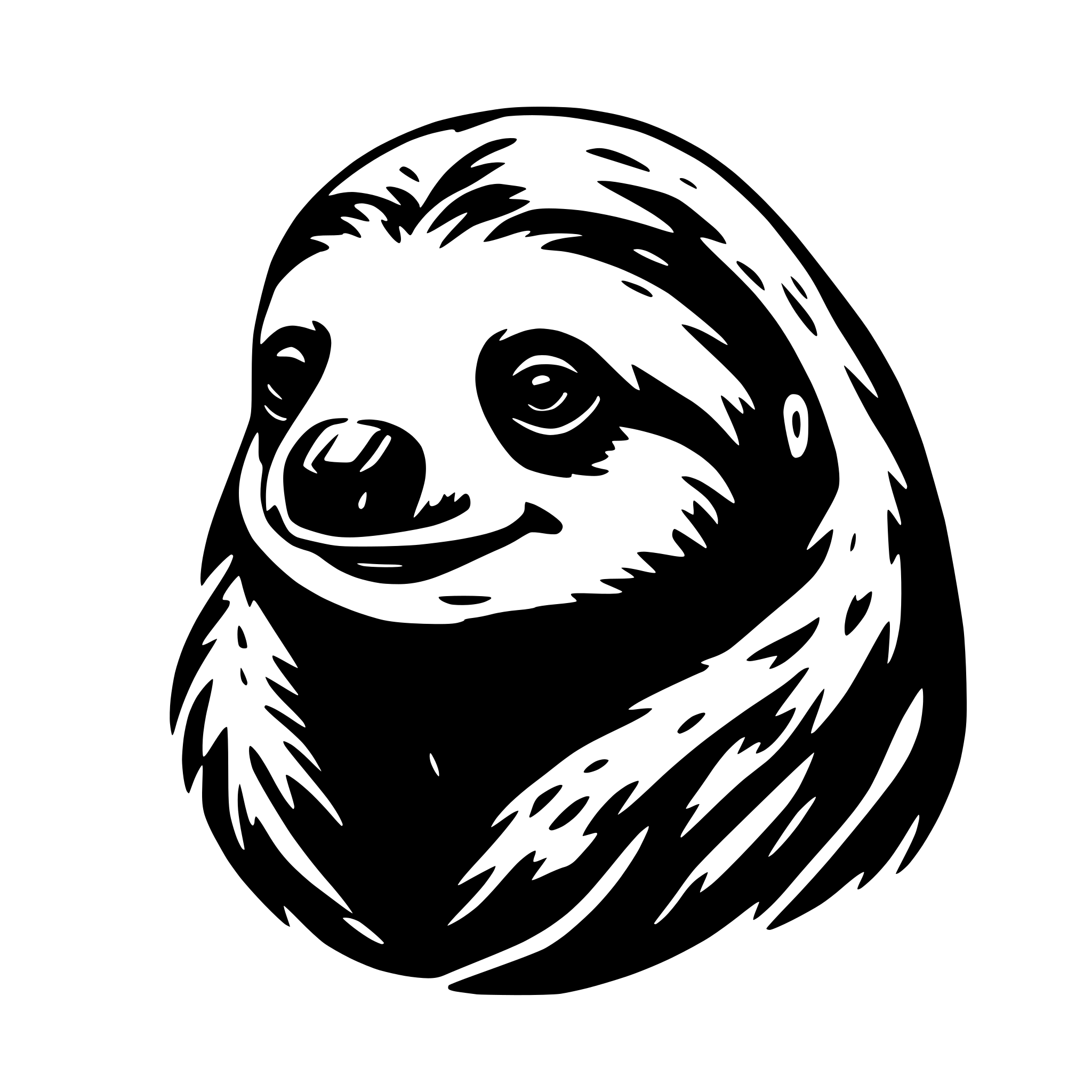 AI-generated SVG of a Sloth