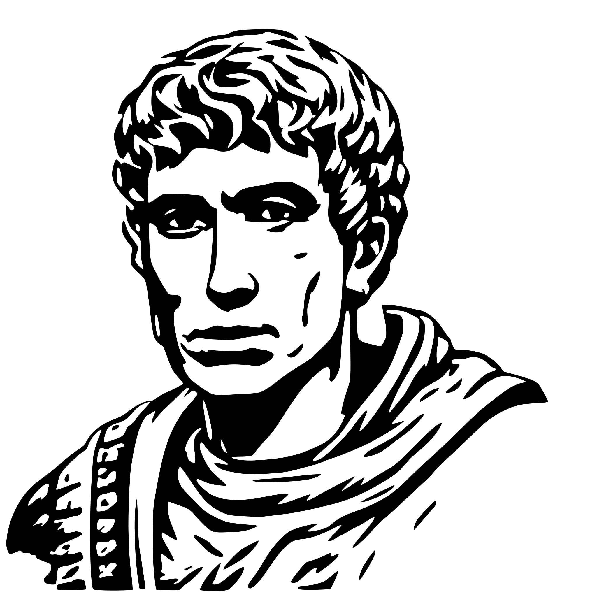 AI-generated SVG of a roman emperor in toga