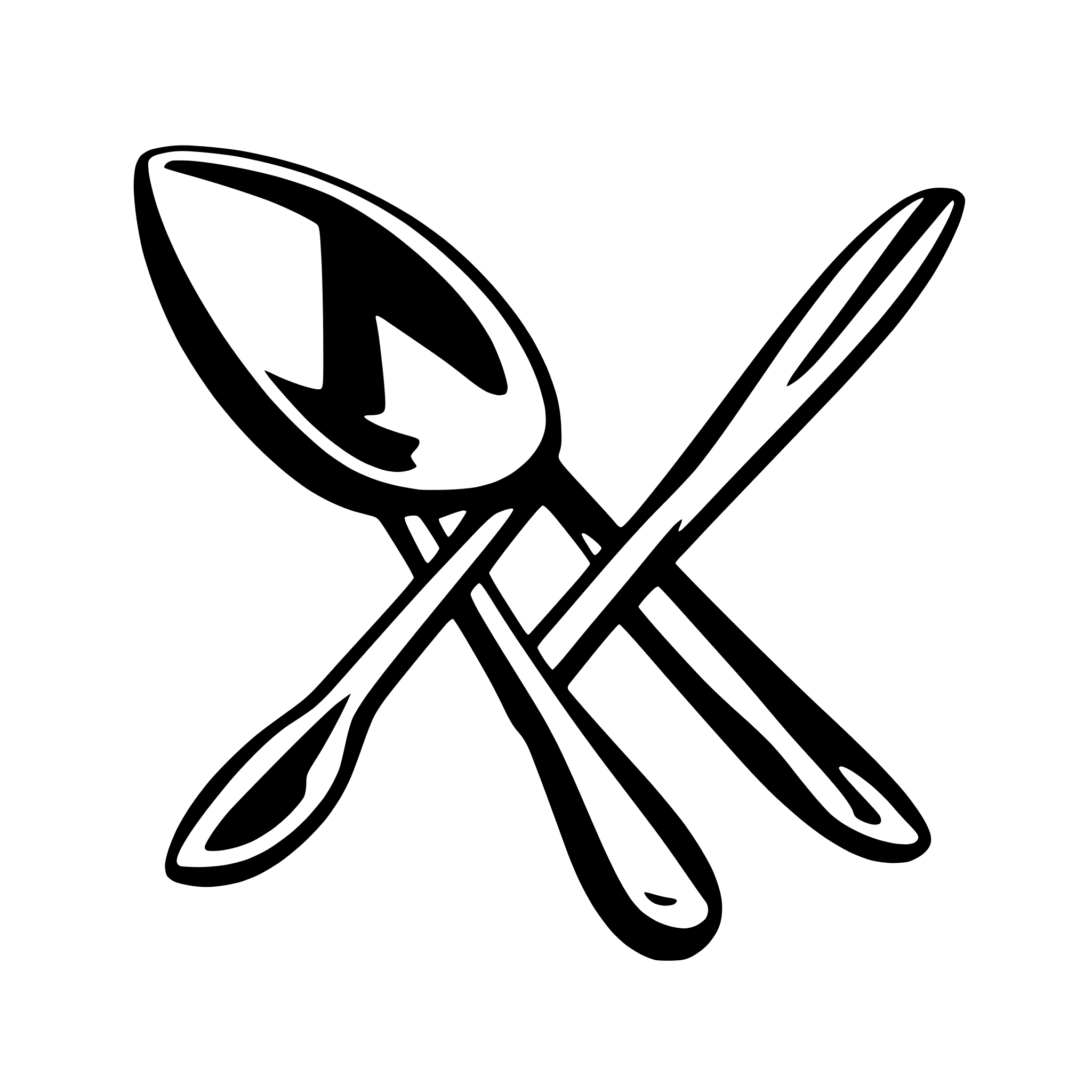 AI-generated SVG of 'Generate two intersecting wooden spoons'