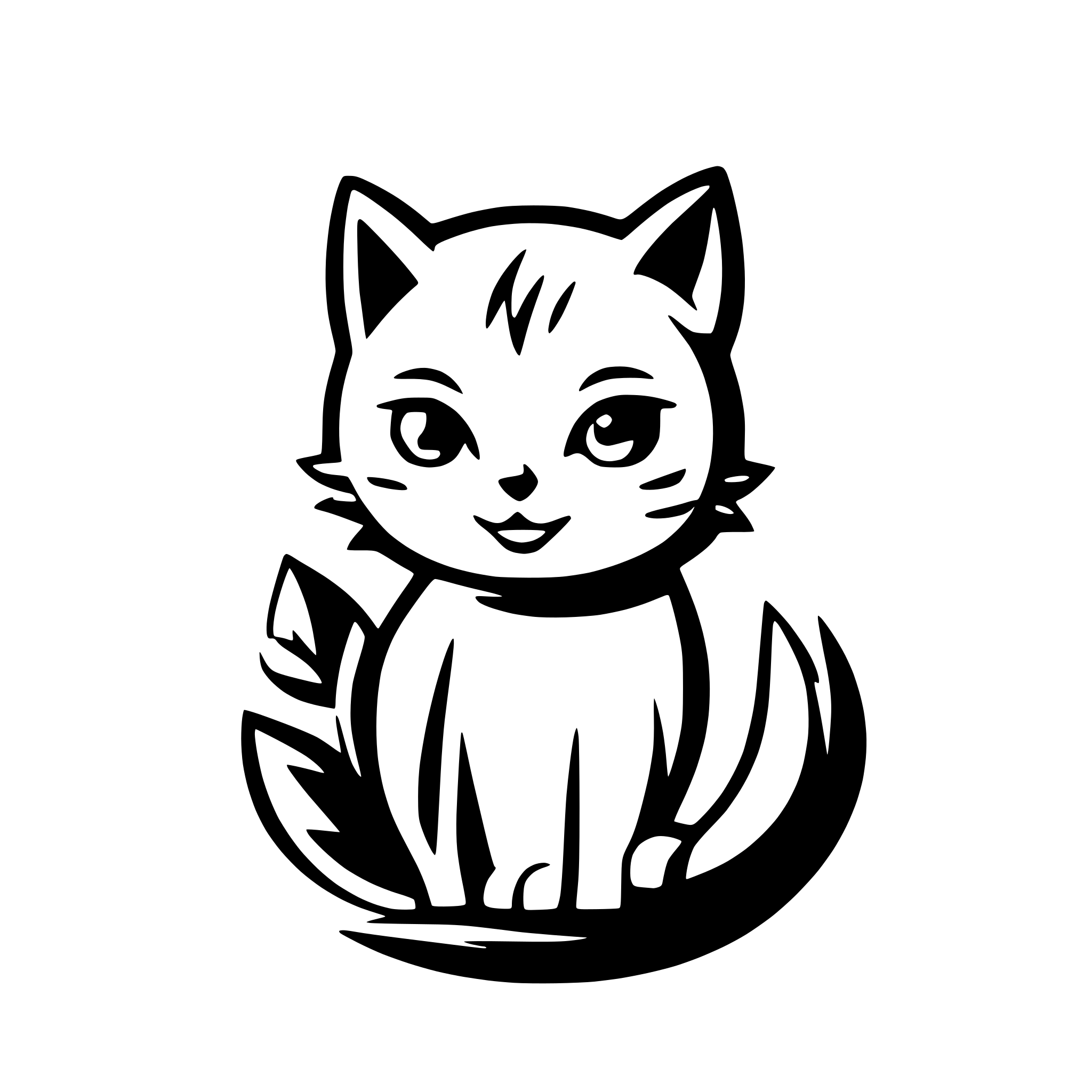 AI-generated SVG of a A cute orange cat logo