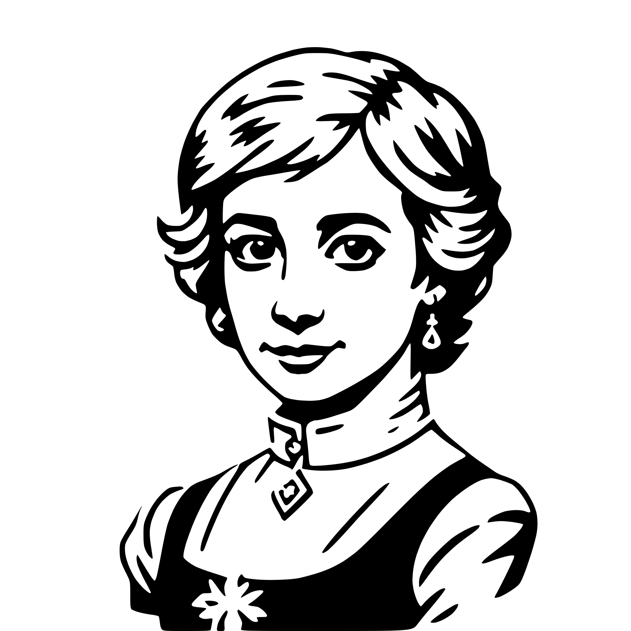 AI-generated SVG of a jane austen