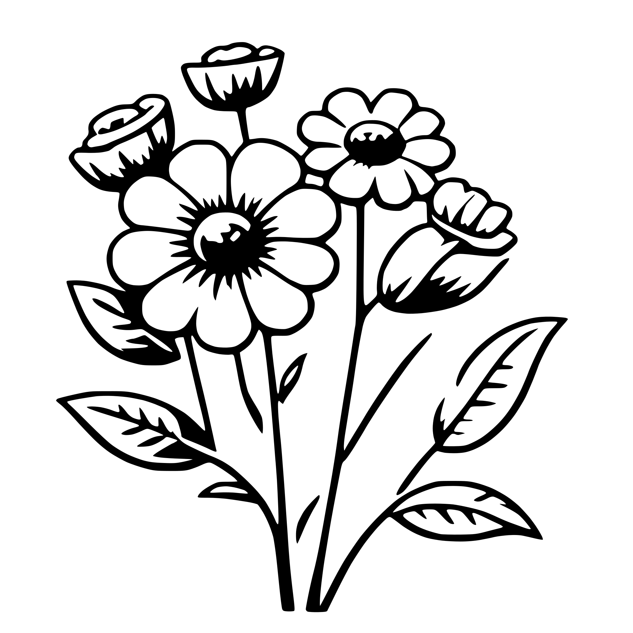 AI-generated SVG of a flower bouquet