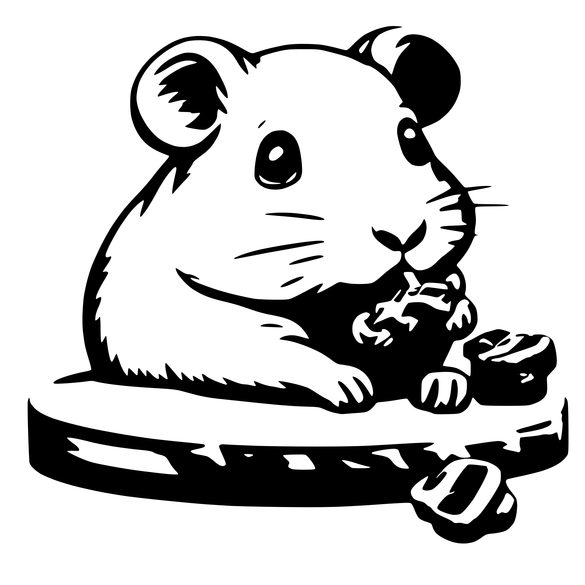 AI-generated SVG of 'hamster eating bacon'