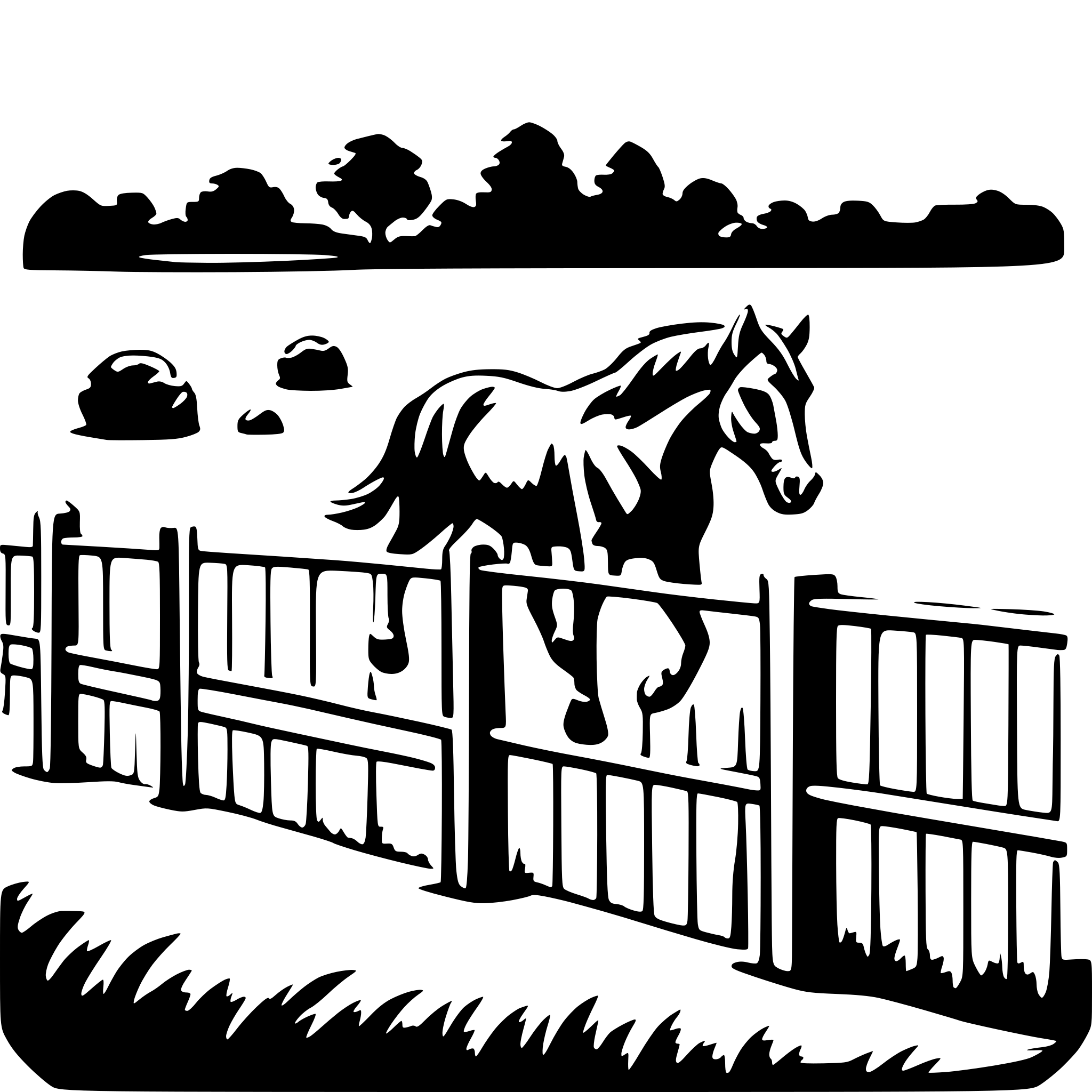 AI-generated SVG of 'Horse and Cattle Fencing'
