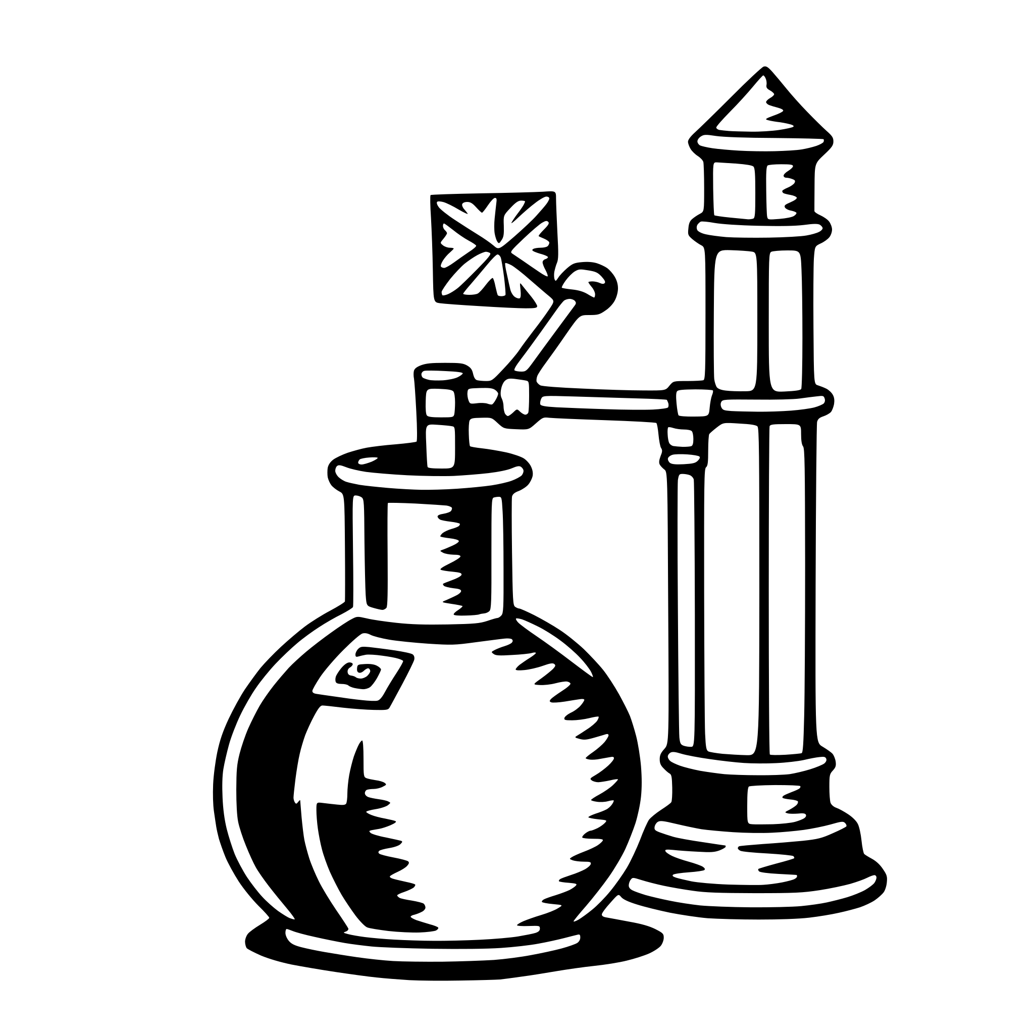 AI-generated SVG of 'alembic'