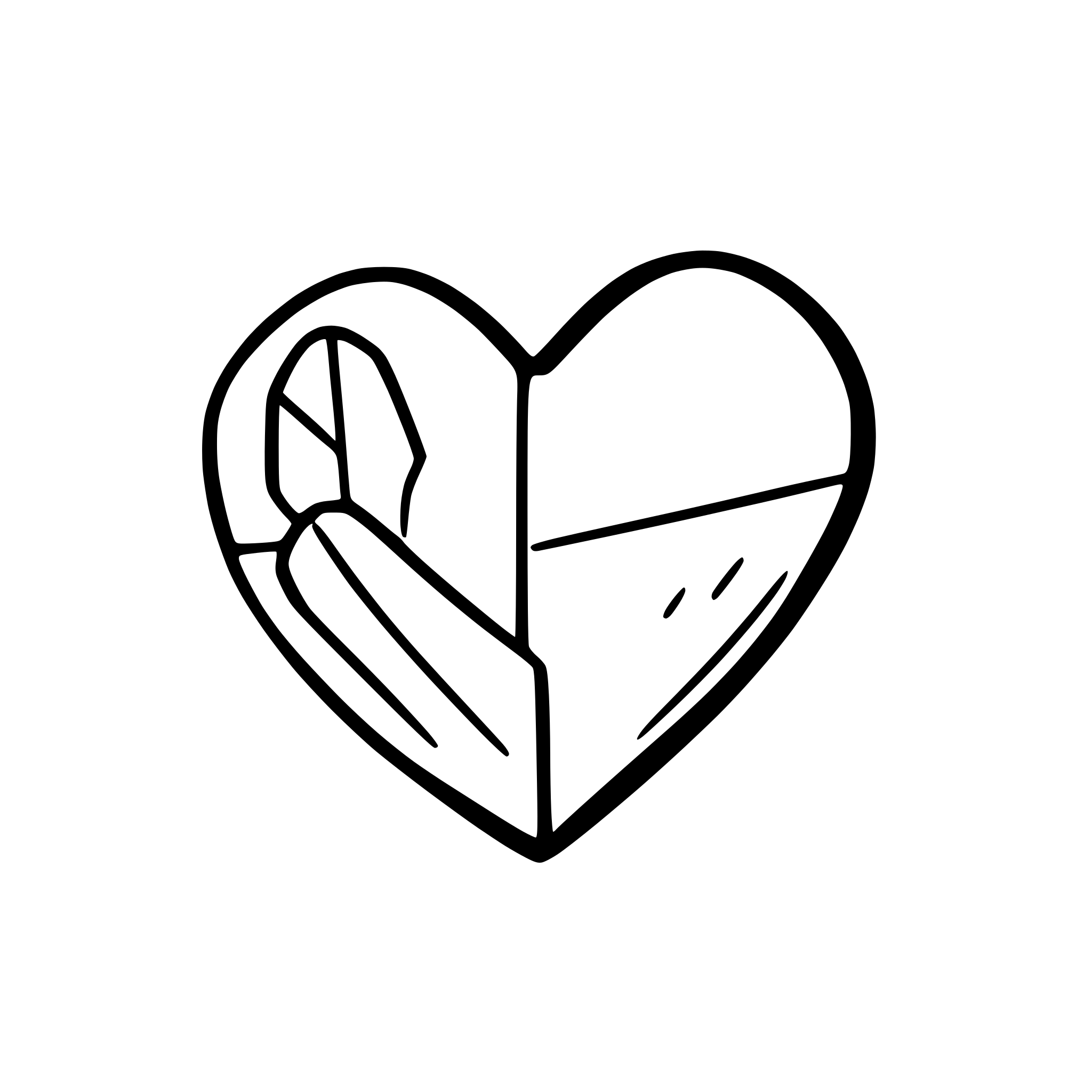 AI-generated SVG of 'Broken heart'