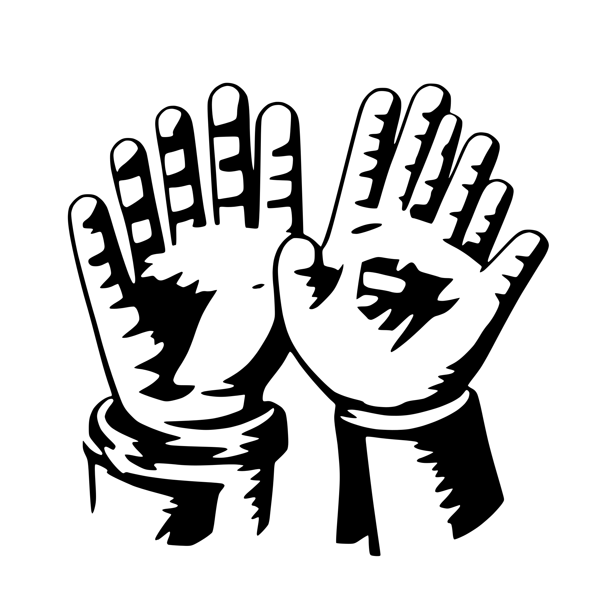 AI-generated SVG of a childs holdig hands