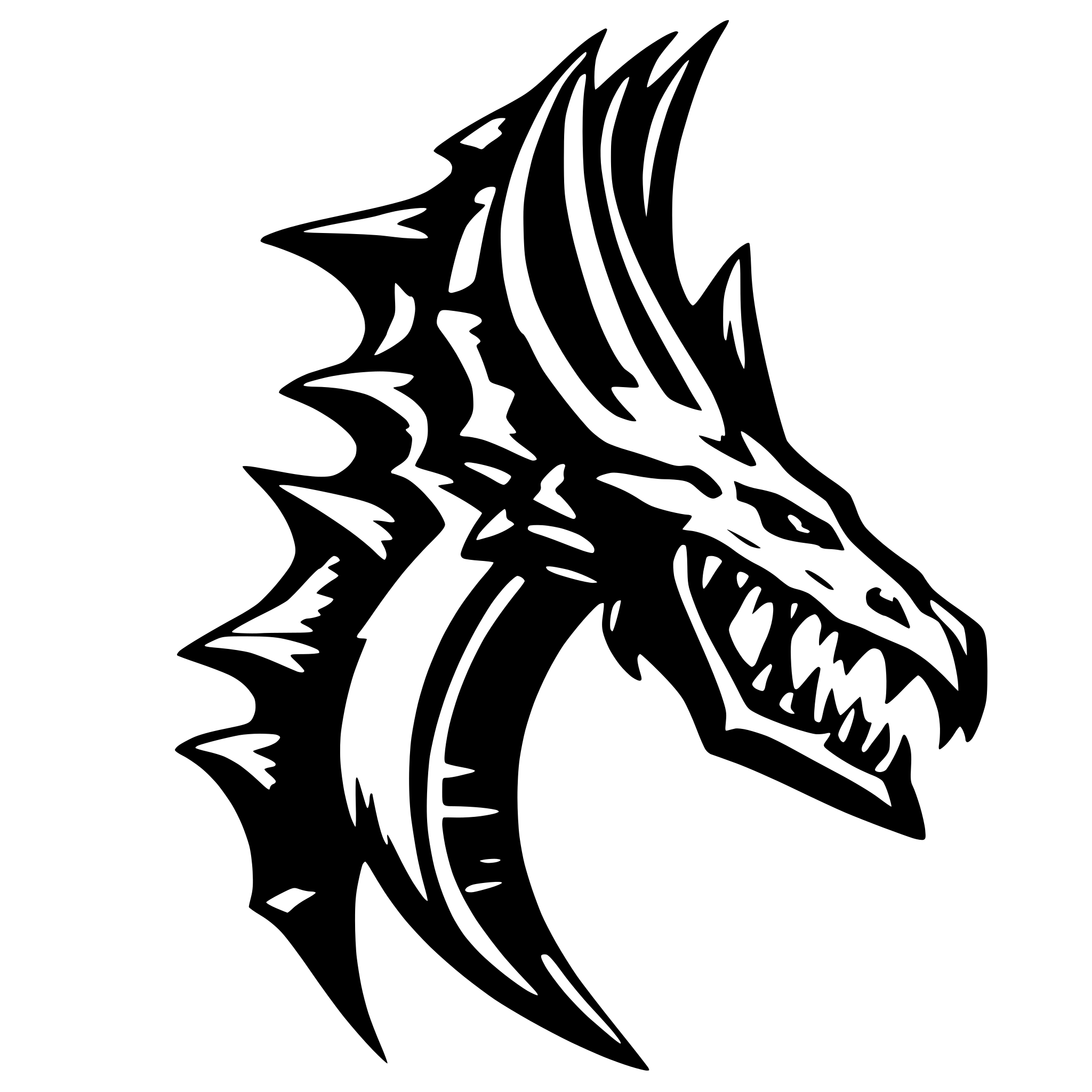 AI-generated SVG of a A massive, razor-sharp dragon fang infused with legendary power