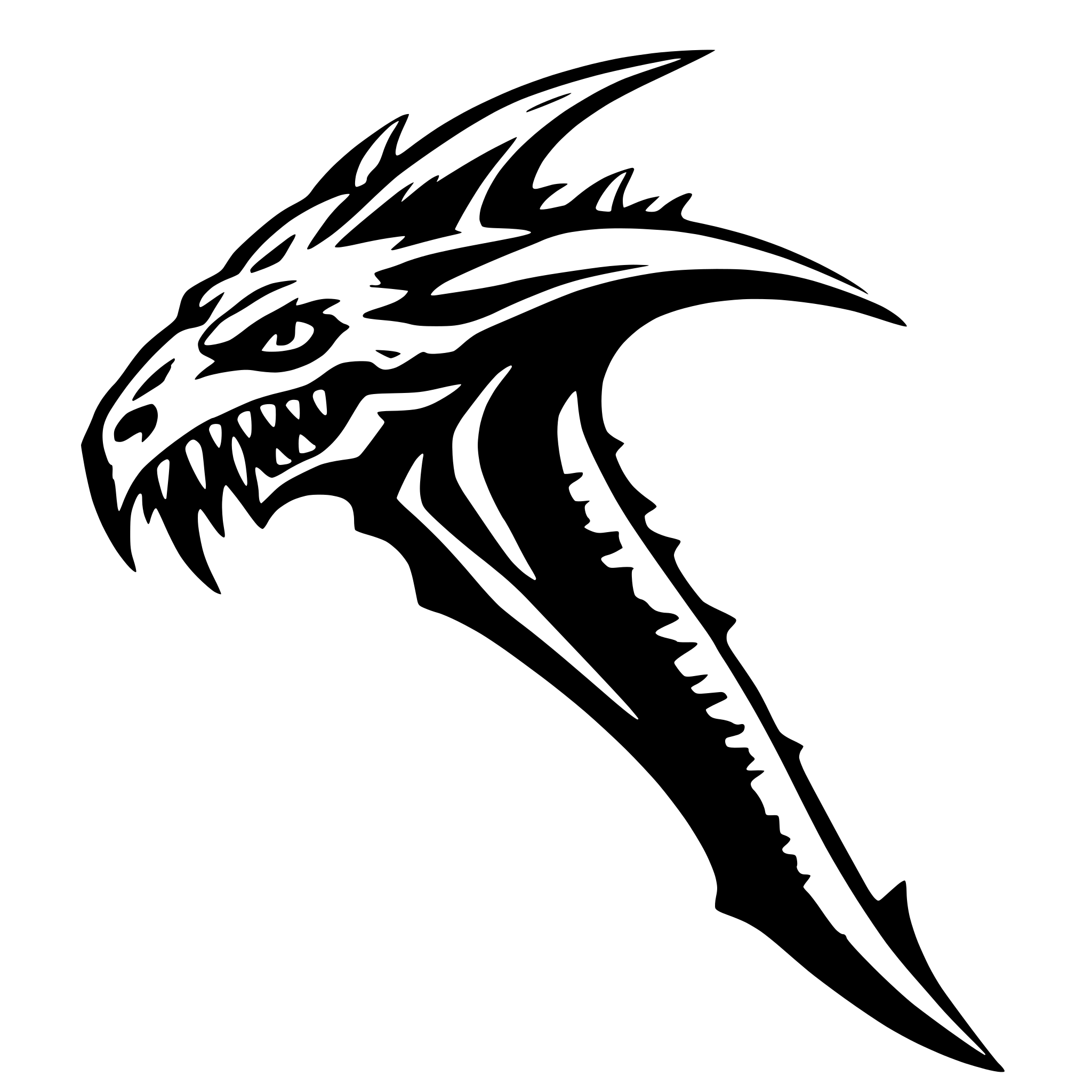 AI-generated SVG of a A massive, razor-sharp dragon fang infused with legendary power