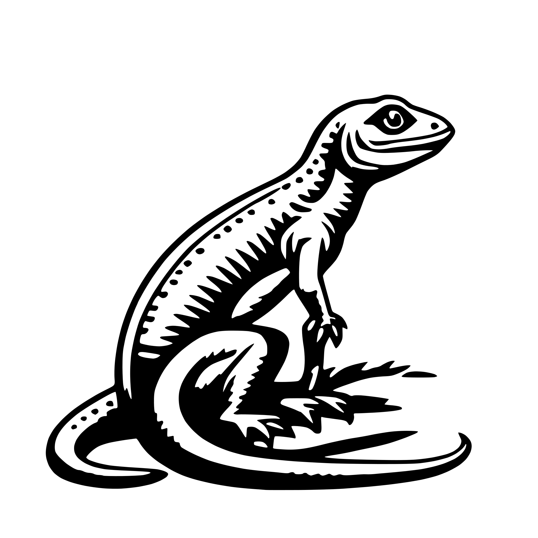 AI-generated SVG of 'lizard'