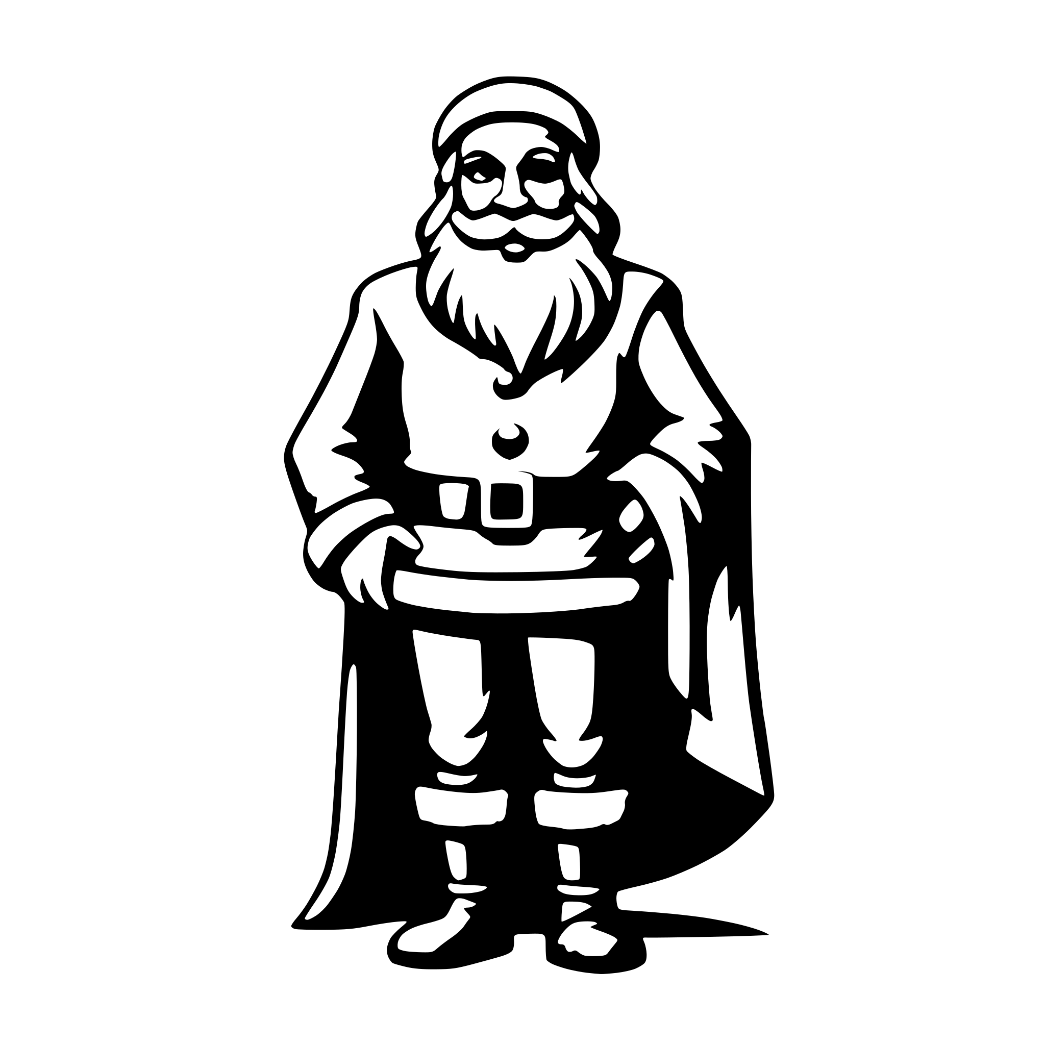 AI-generated SVG of a santa claus full body