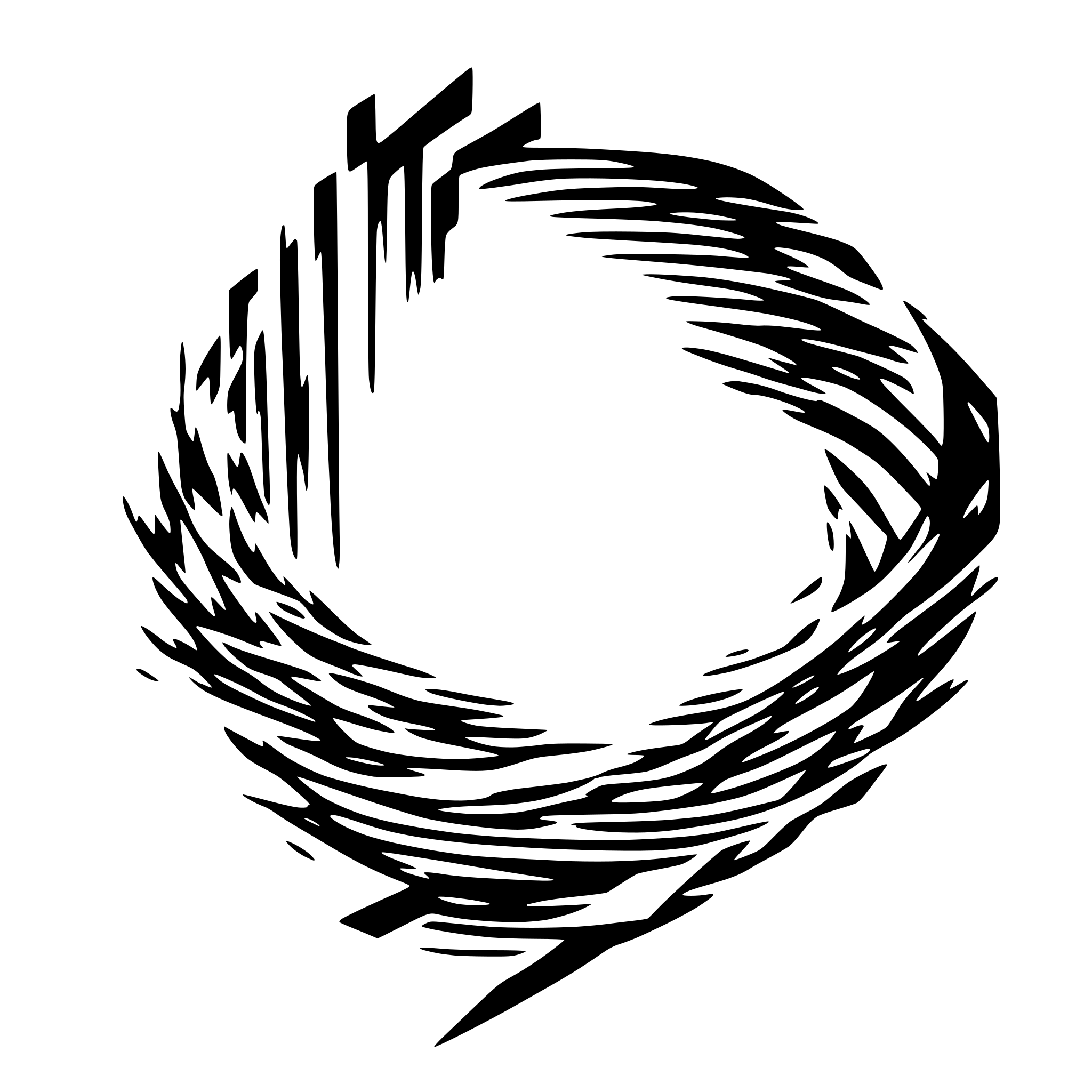 AI-generated SVG of a abstract shape and lines flow