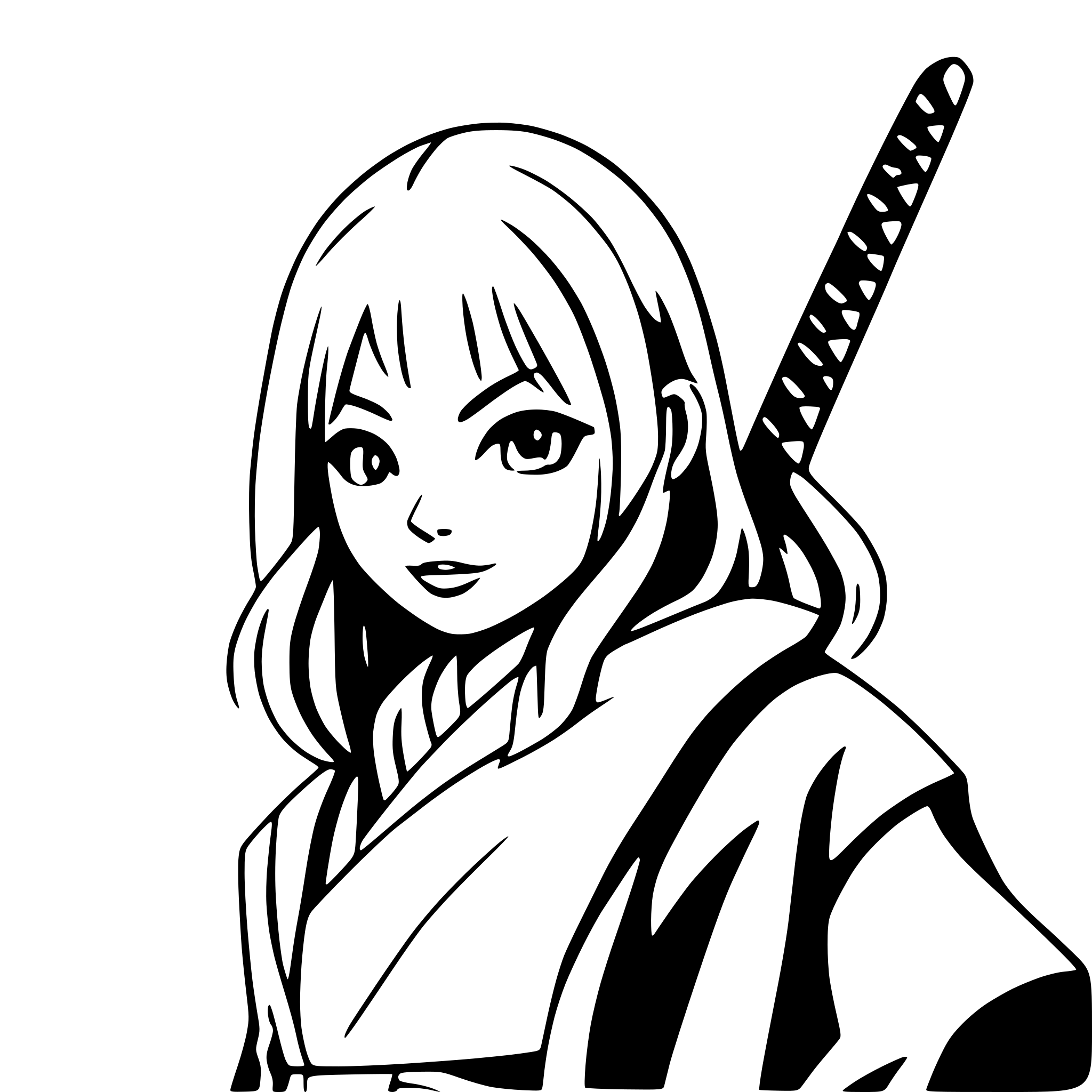 AI-generated SVG of 'samurai'