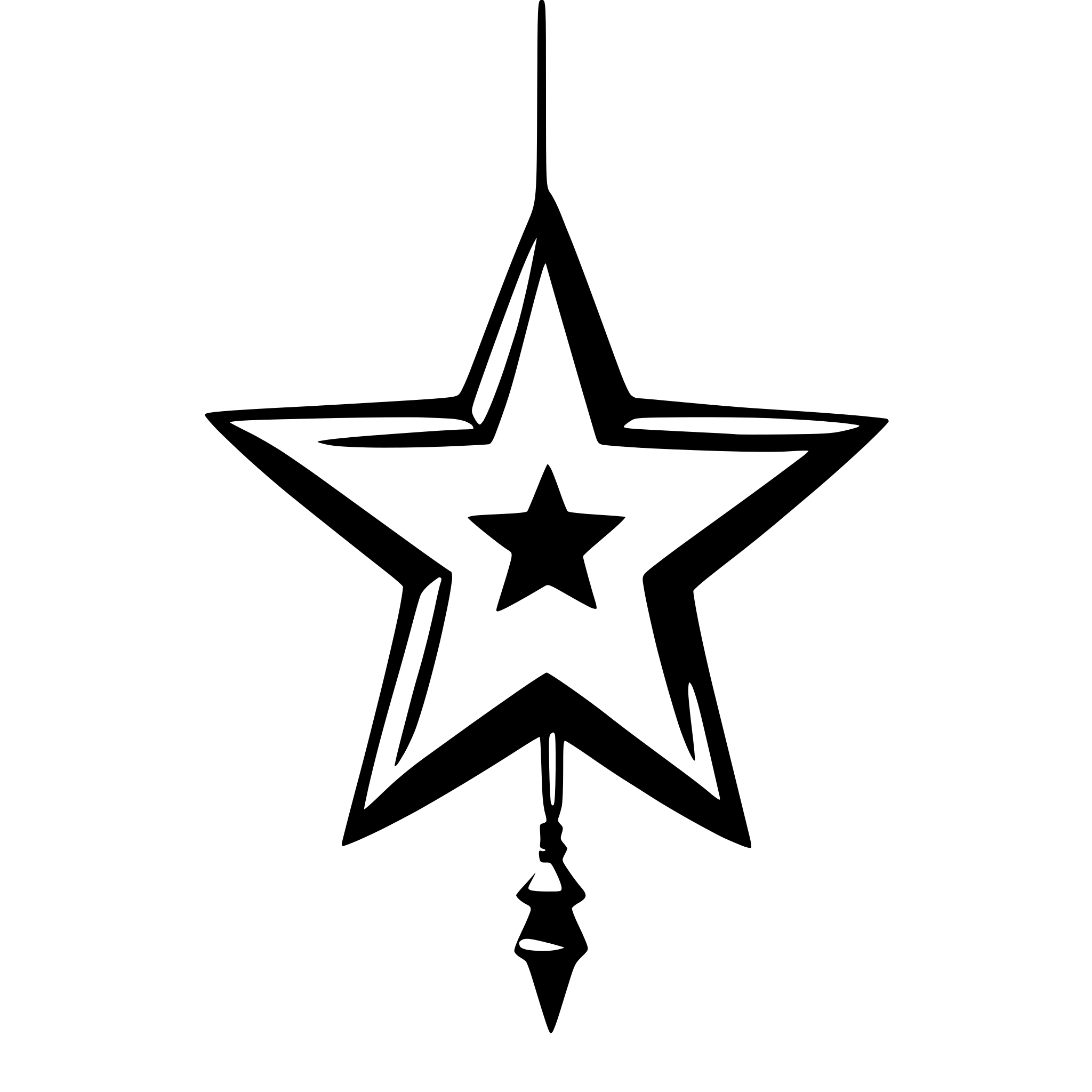 AI-generated SVG of 'a star on a string'