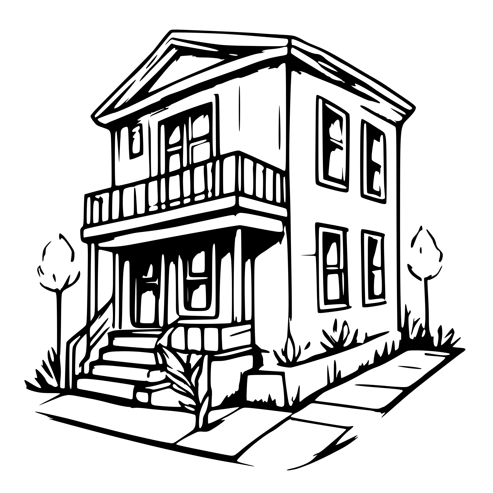 AI-generated SVG of 'homes on texas street'