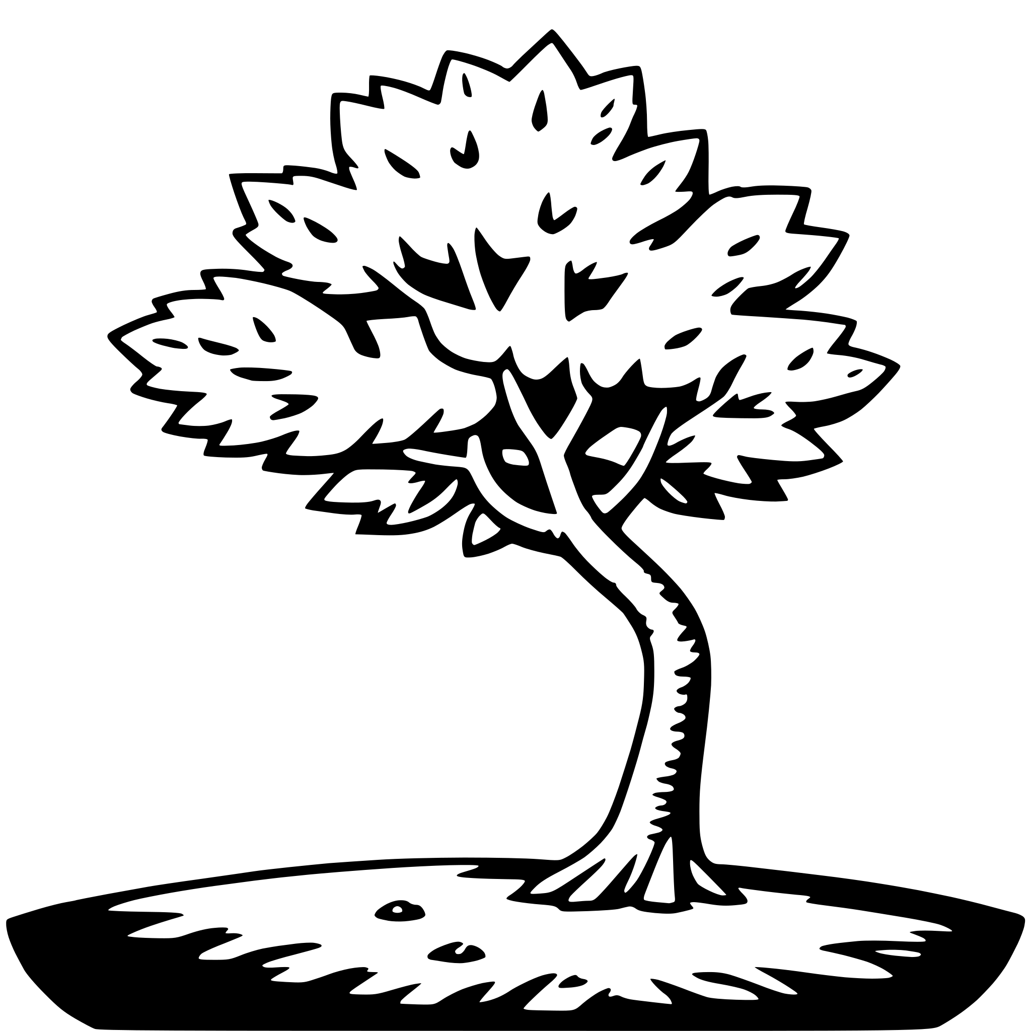 AI-generated SVG of a maple tree