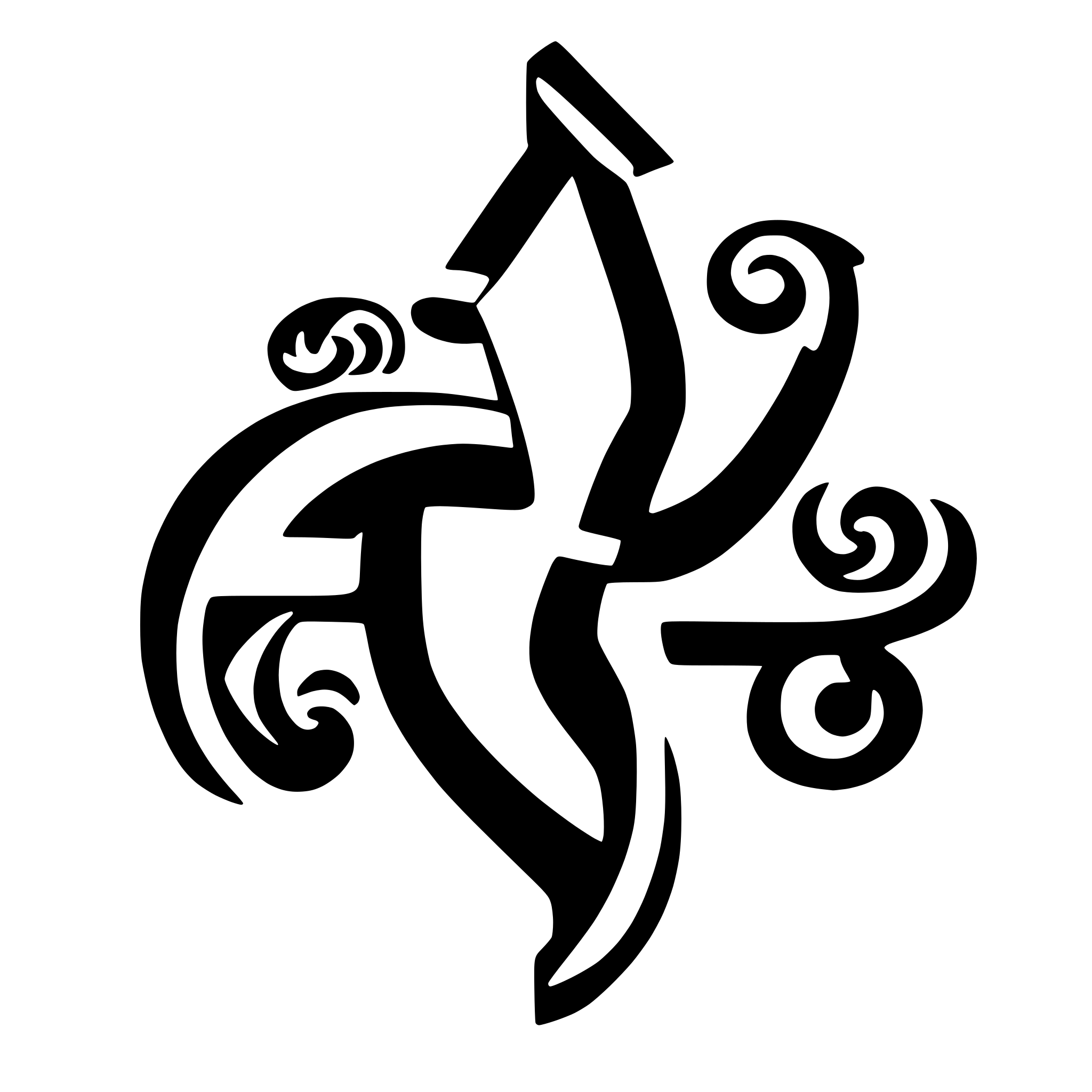 AI-generated SVG of a Triskele