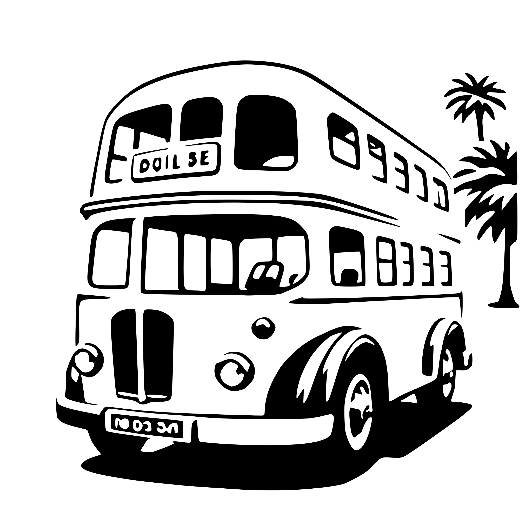 AI-generated SVG of a double-decker bus