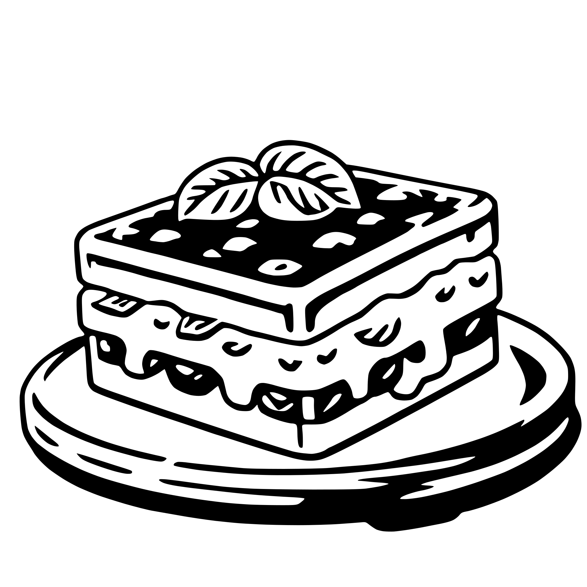 AI-generated SVG of 'lasagna'