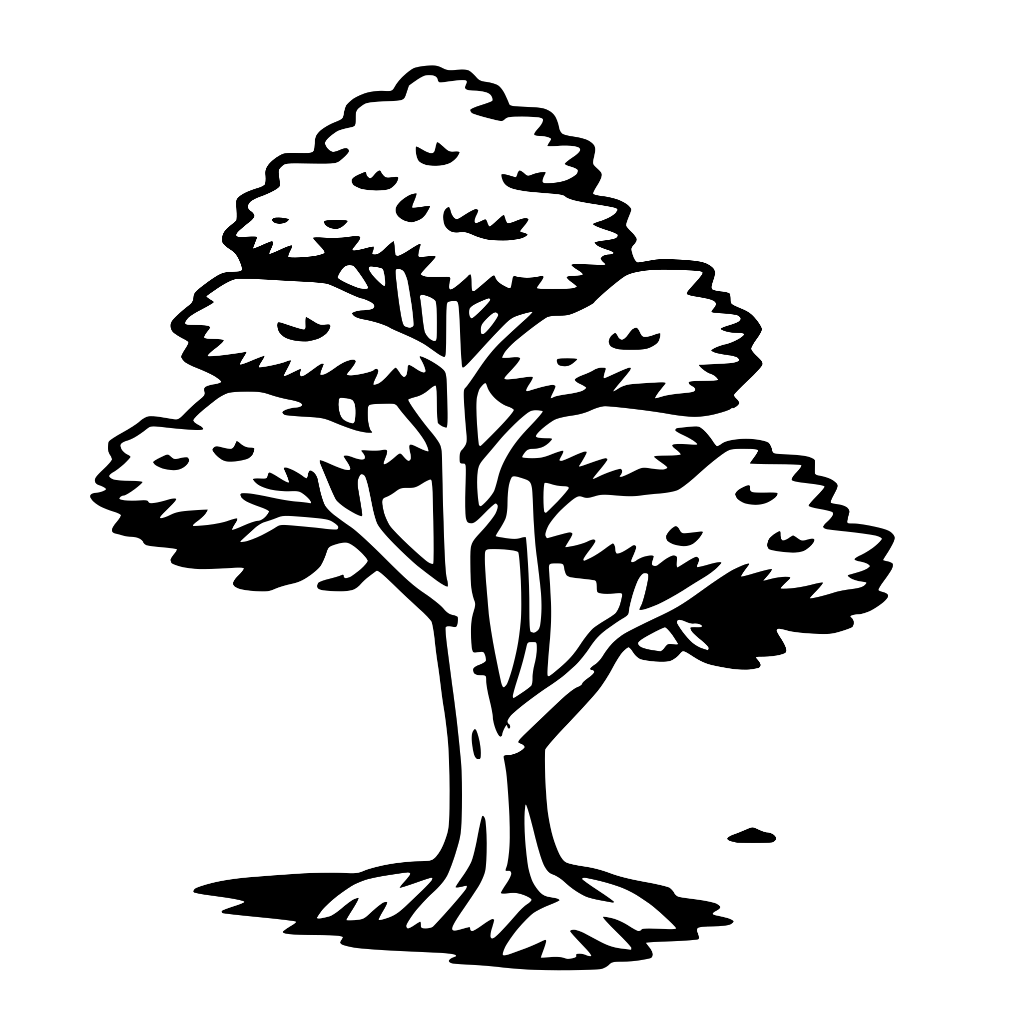 AI-generated SVG of a larch tree