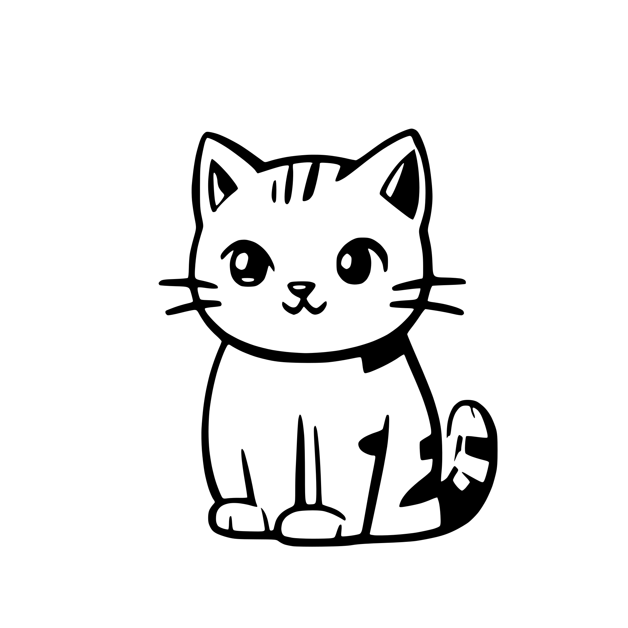 AI-generated SVG of a cartoon cat which looks similar to simons cat