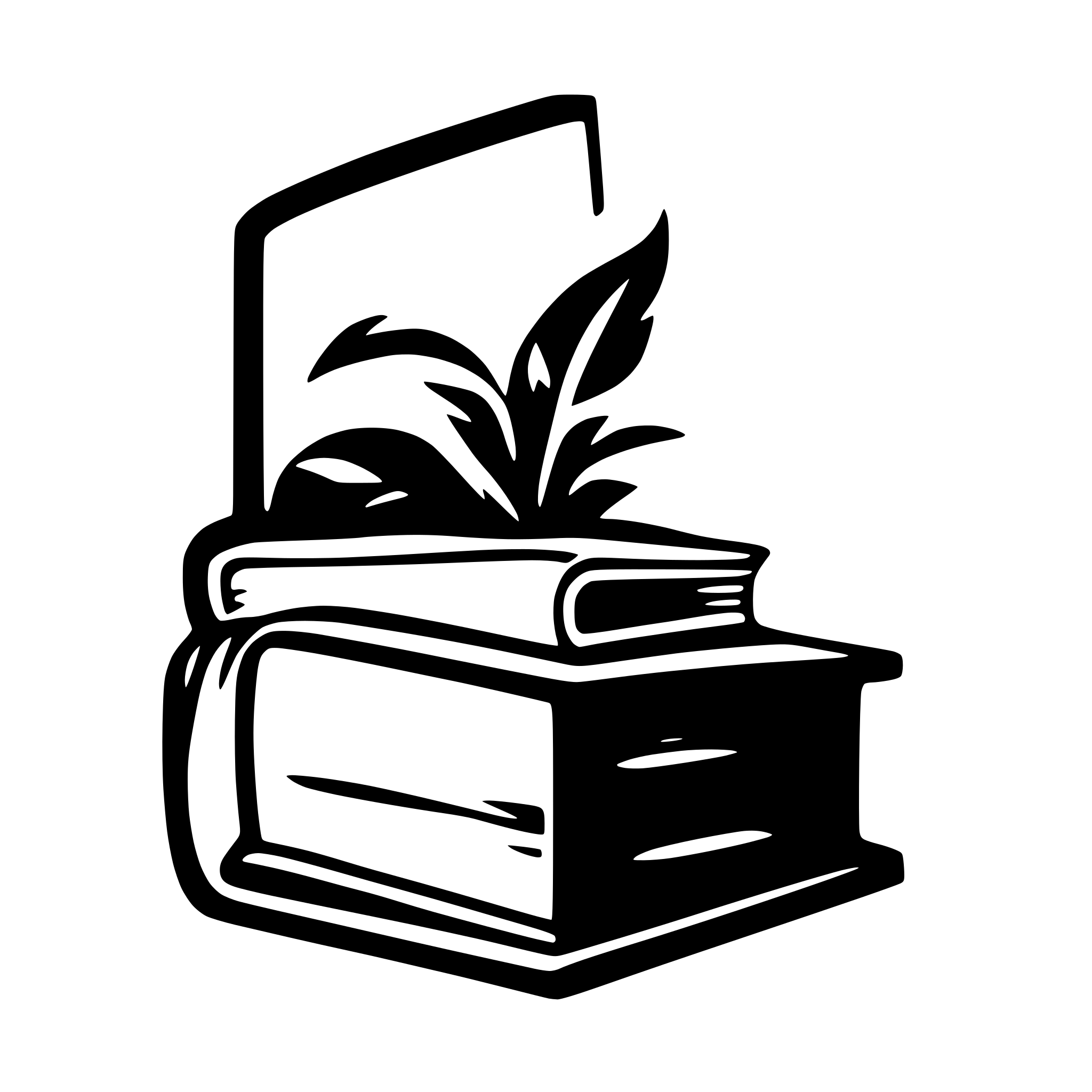 AI-generated SVG of a logo solid book exam