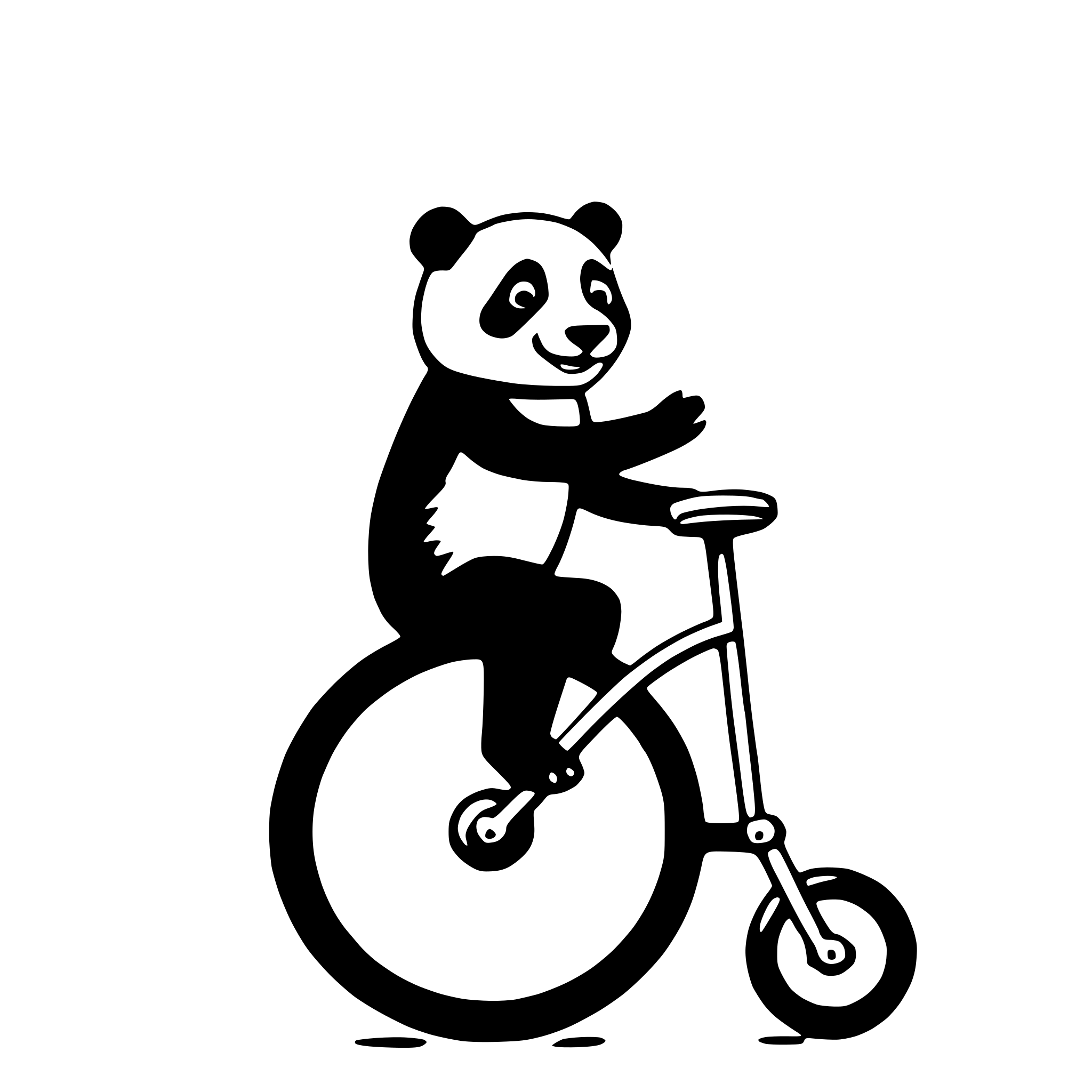 AI-generated SVG of a panda on unicycle