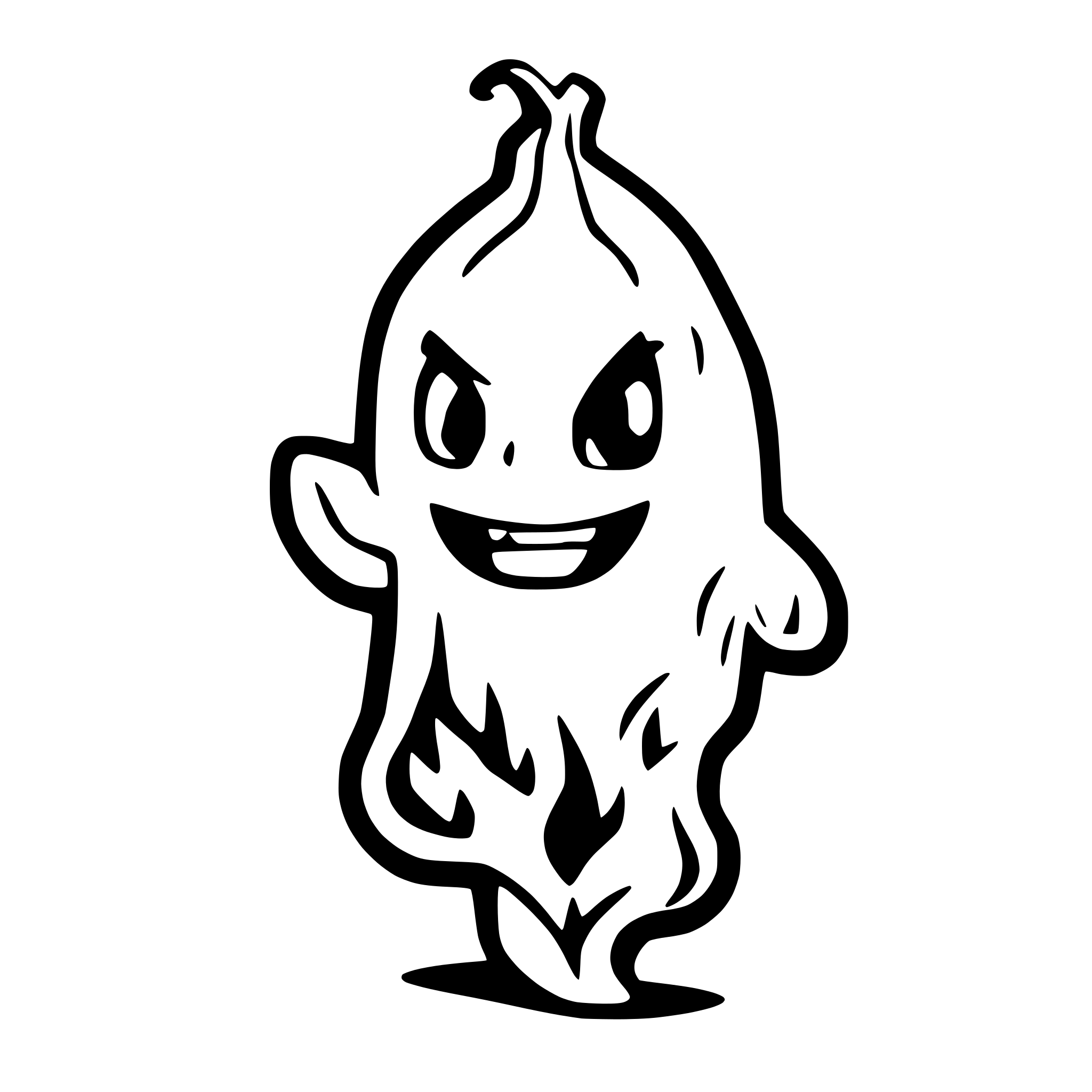 AI-generated SVG of a Flaming ghost pepper
