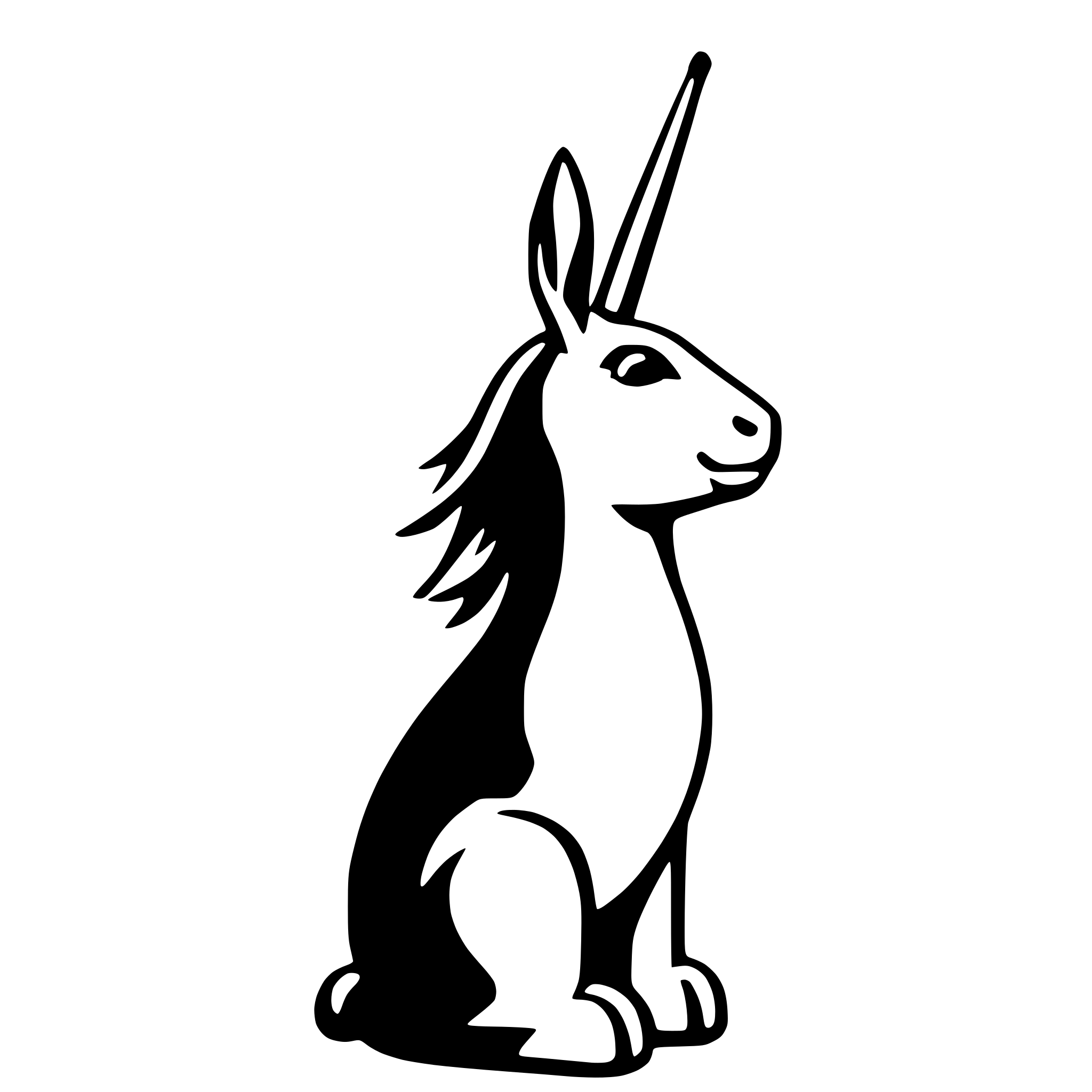 AI-generated SVG of a unicorn rabbit