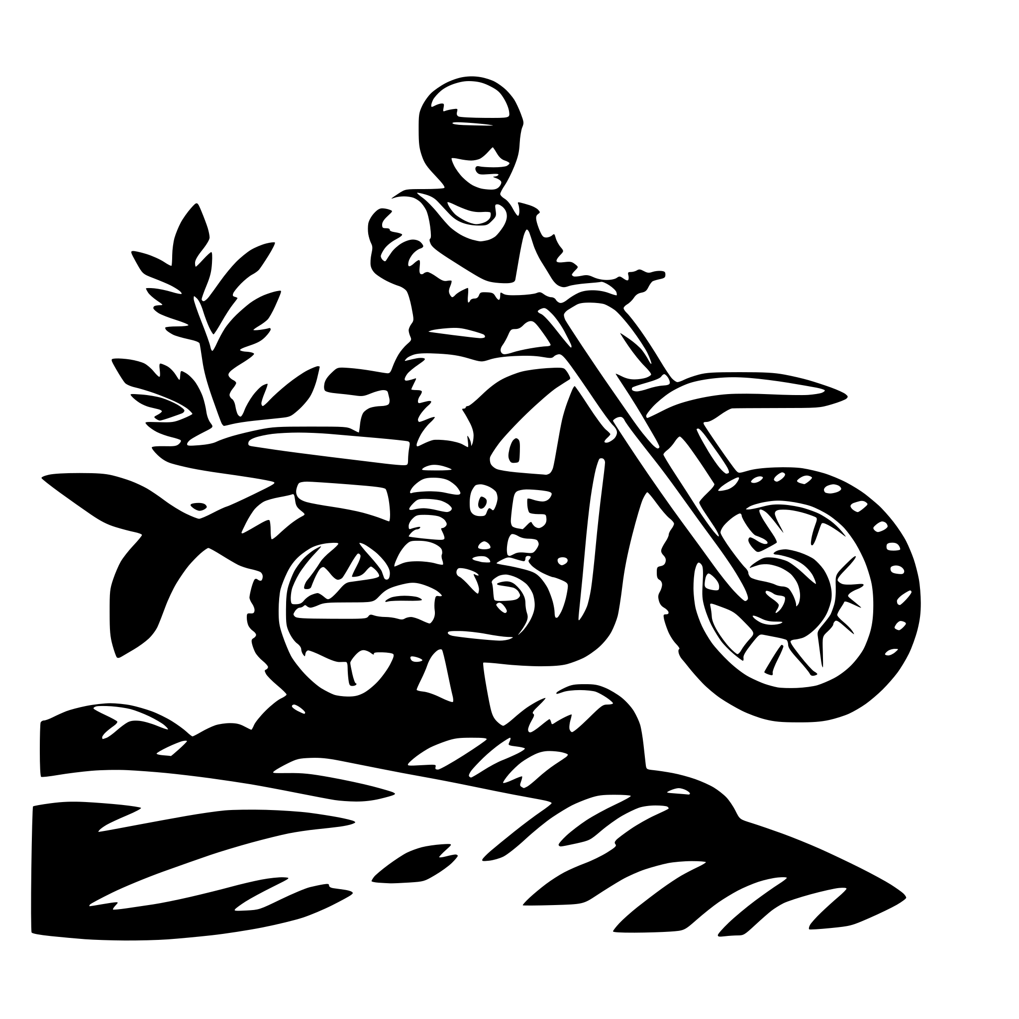 AI-generated SVG of 'a simple dirt bike'