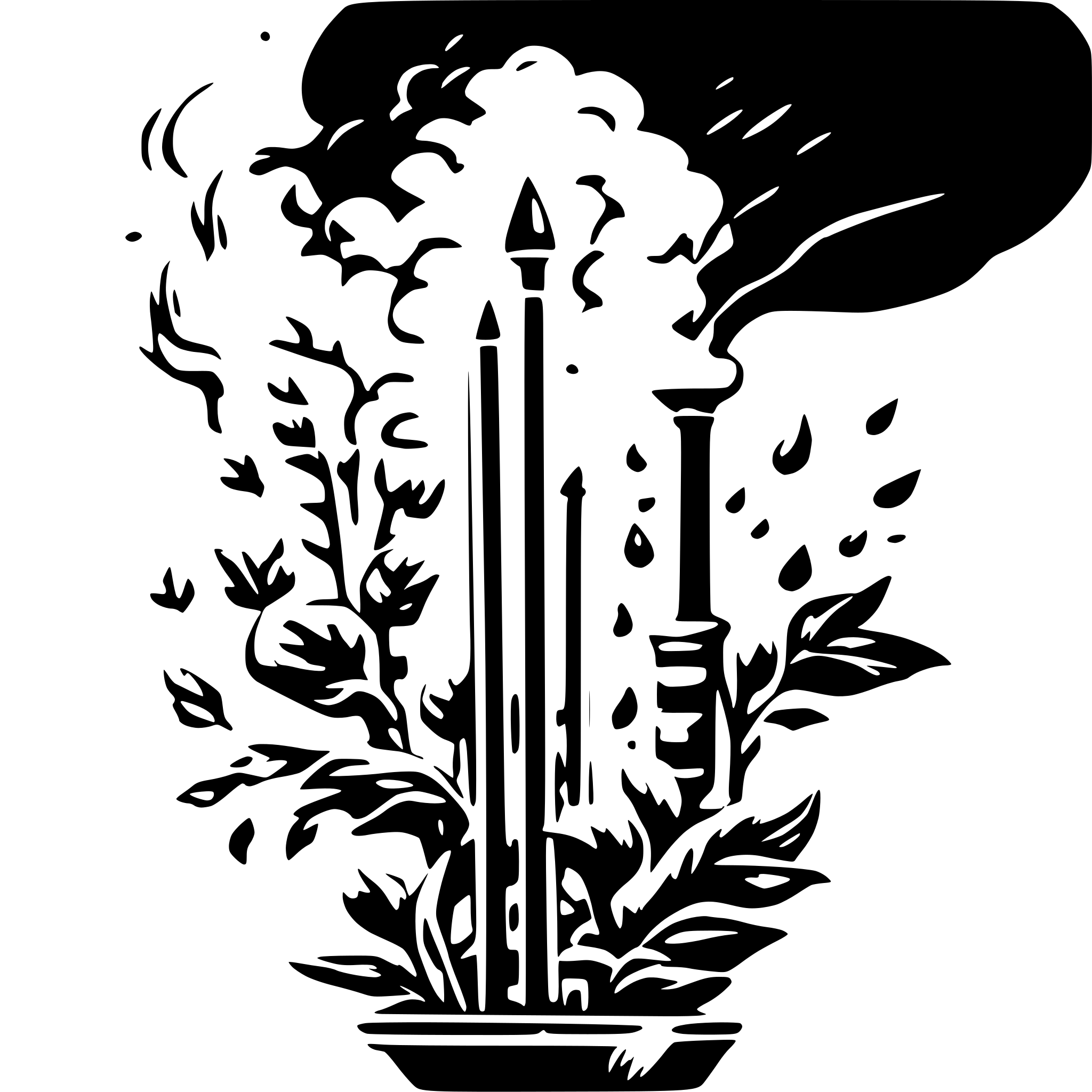 AI-generated SVG of a Incense Stick with Fumes