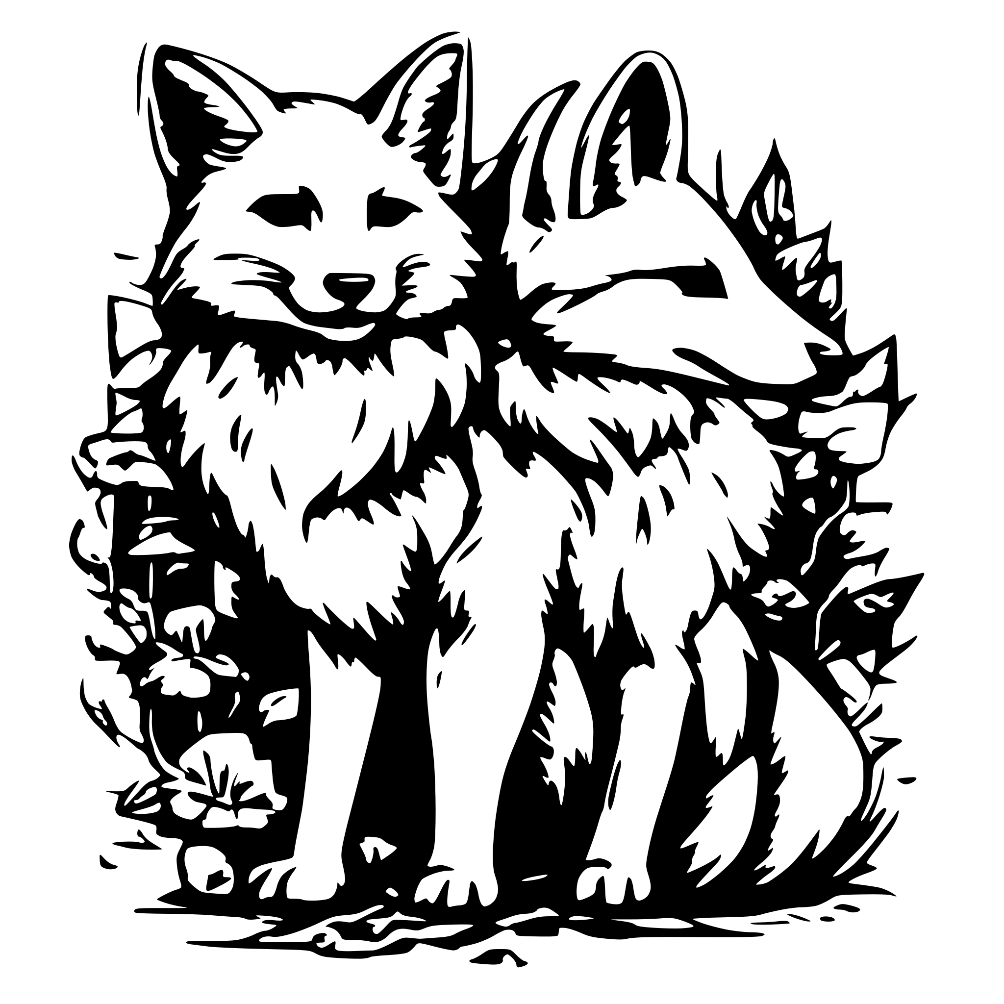 AI-generated SVG of 'Fox 3d'