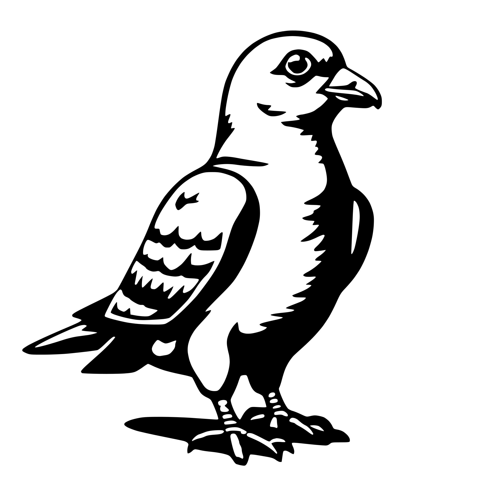 AI-generated SVG of 'carrier pigeon'