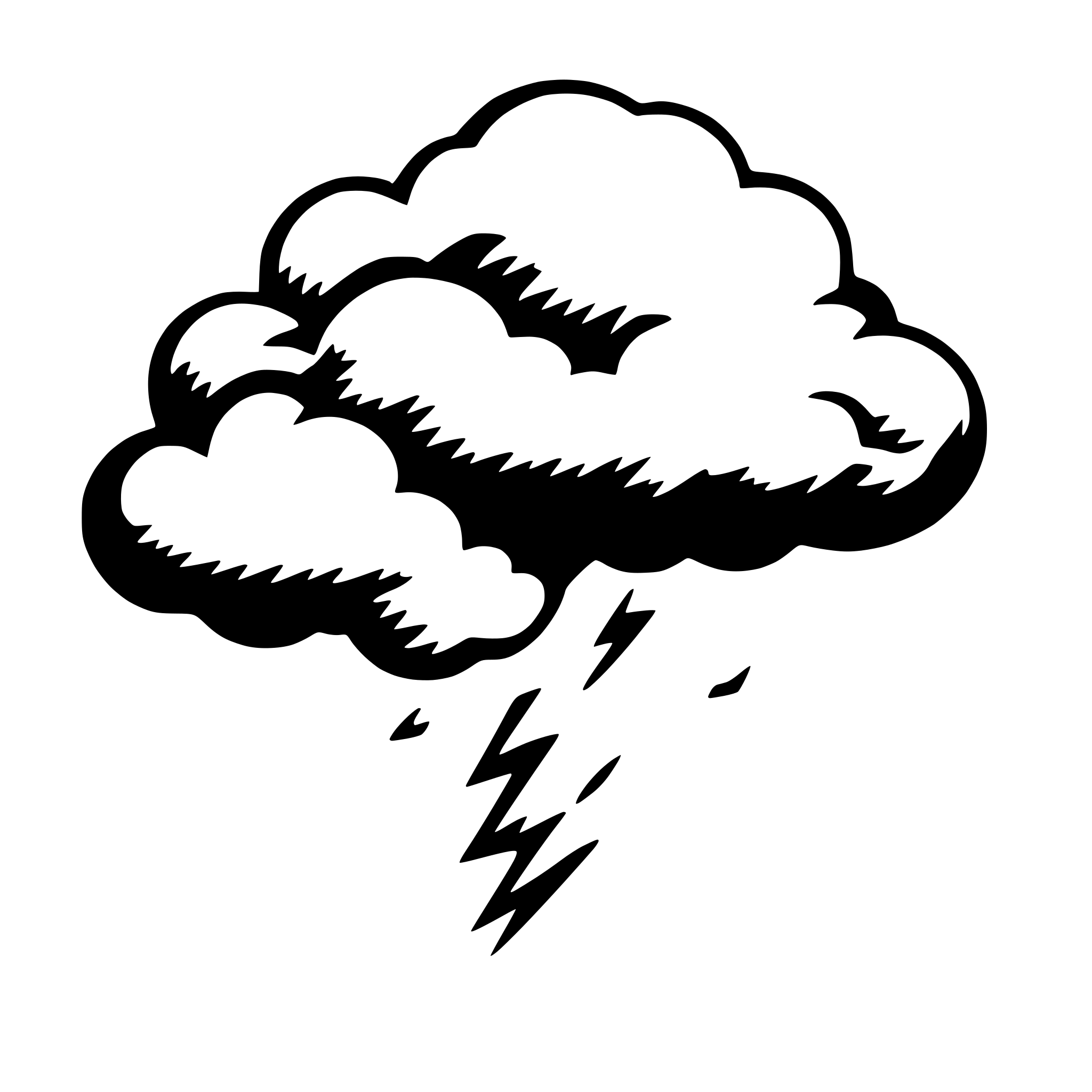 AI-generated SVG of a A fluffy cloud with a flash from it