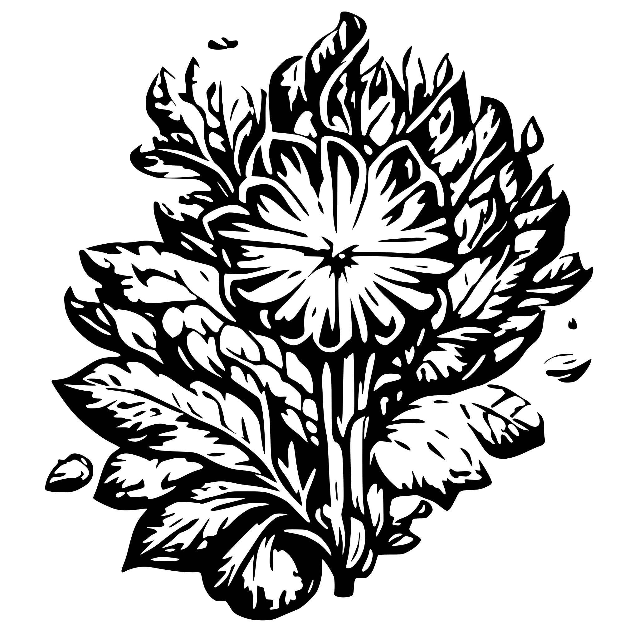 AI-generated SVG of 'babcia z wałkiem w ręce'
