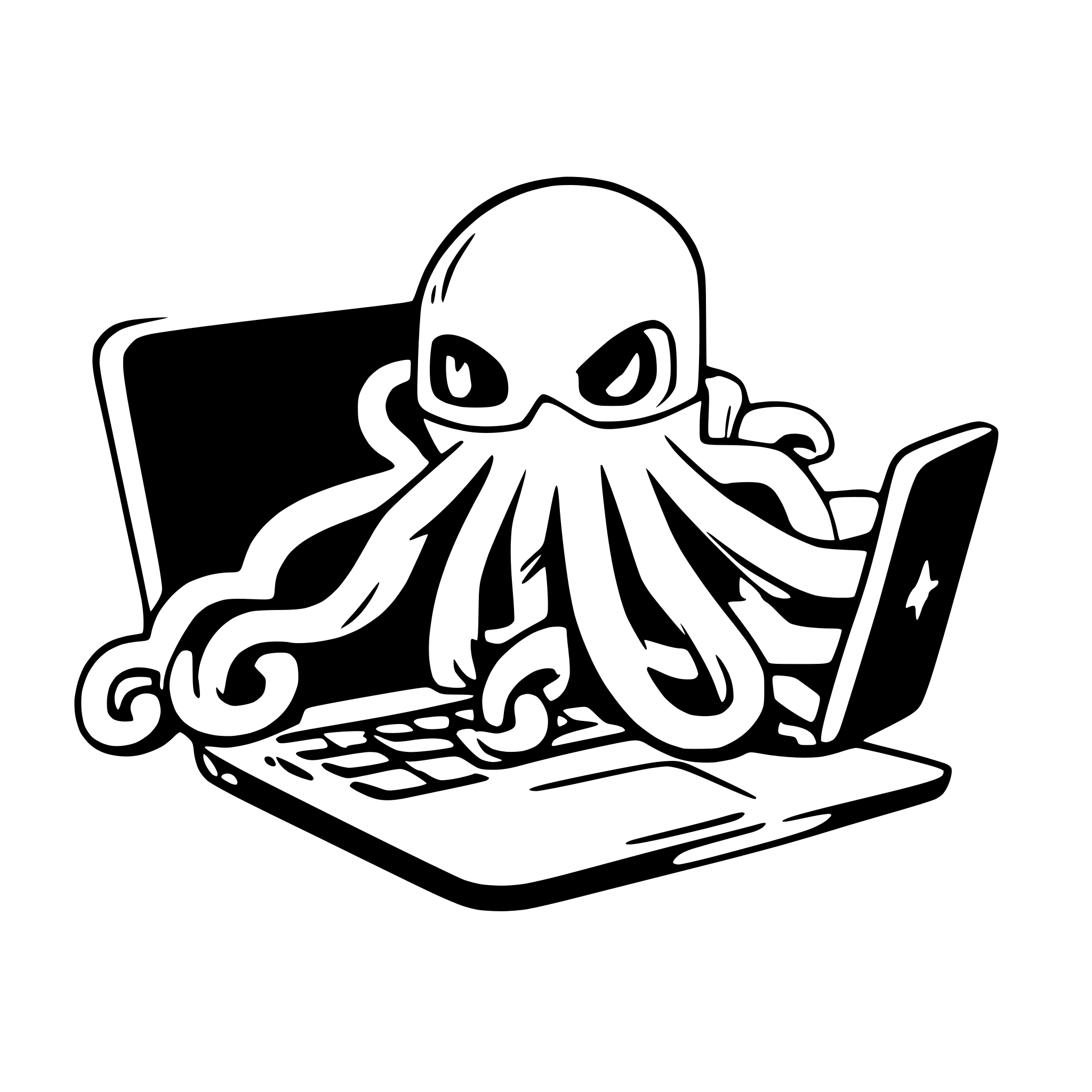 AI-generated SVG of 'hacker octopus'