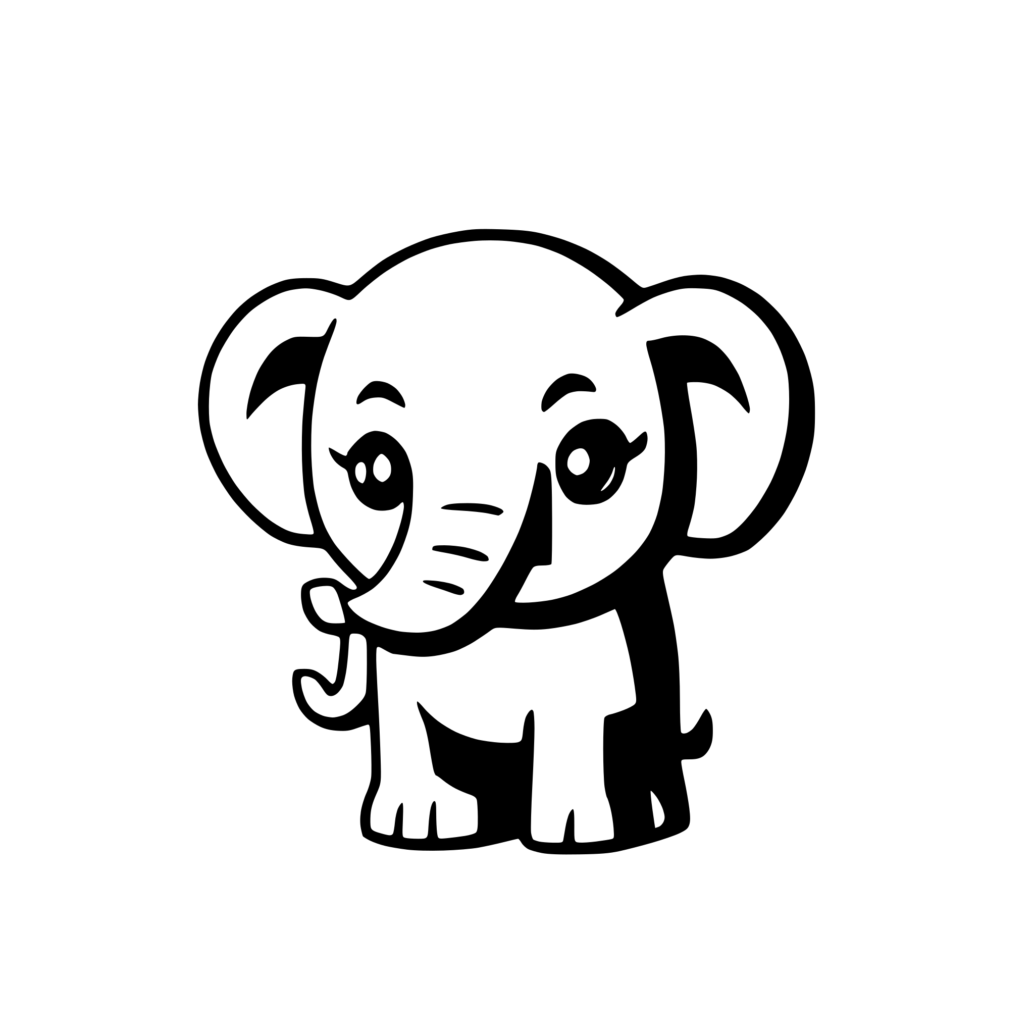 AI-generated SVG of a elephant