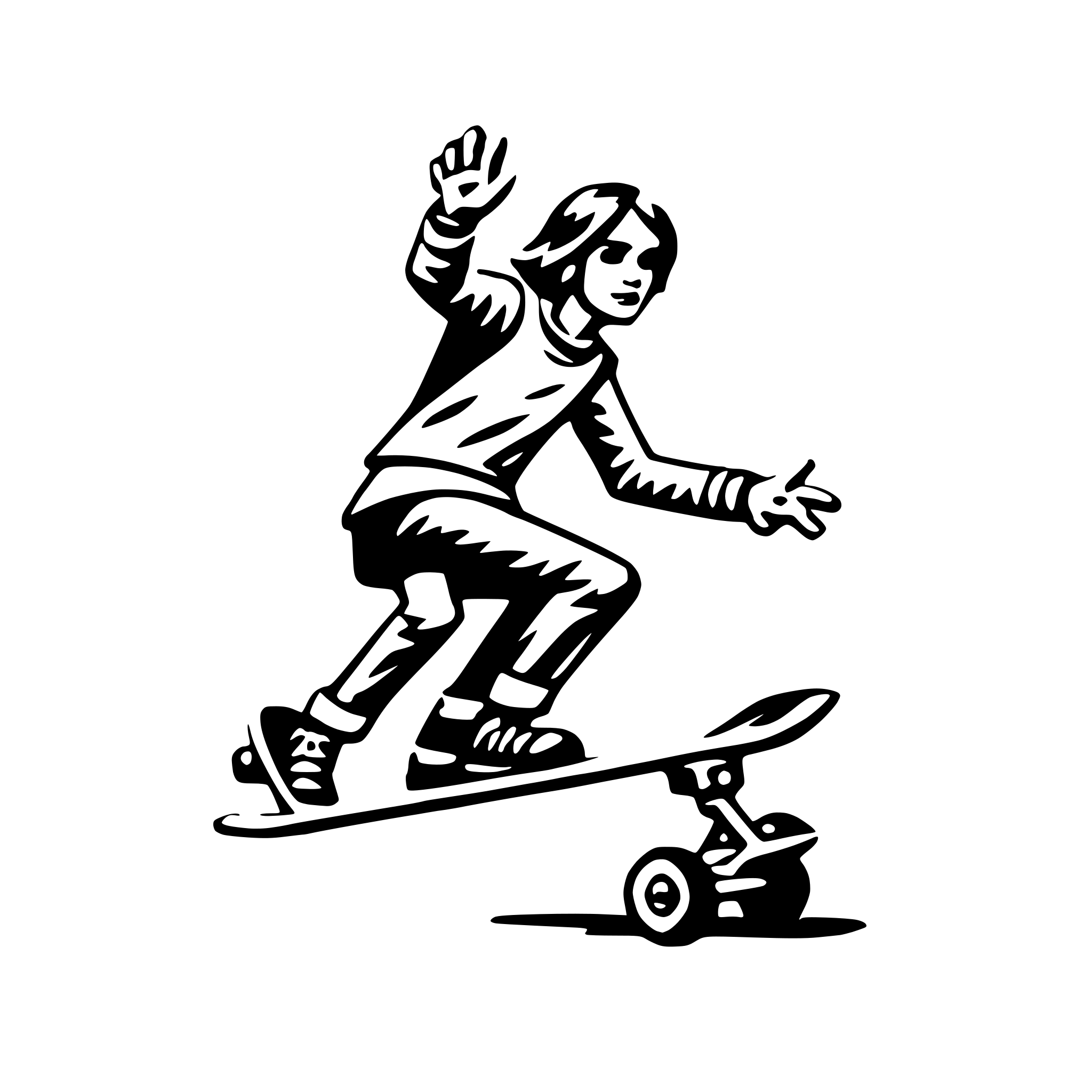 AI-generated SVG of a skateboarding tricks