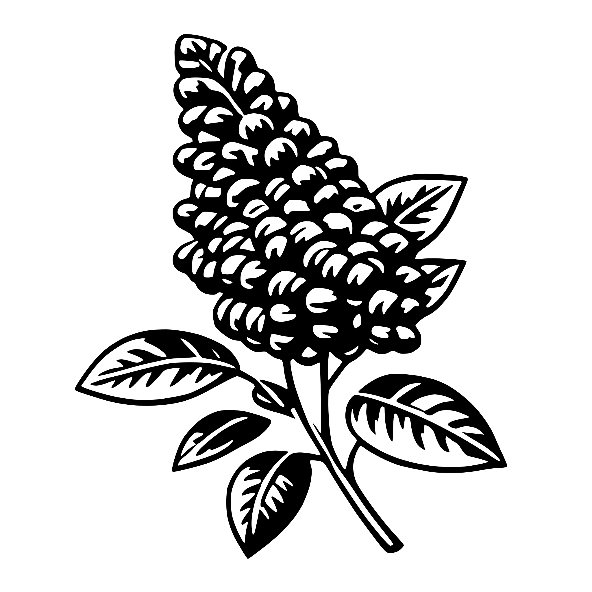 AI-generated SVG of 'lilac'